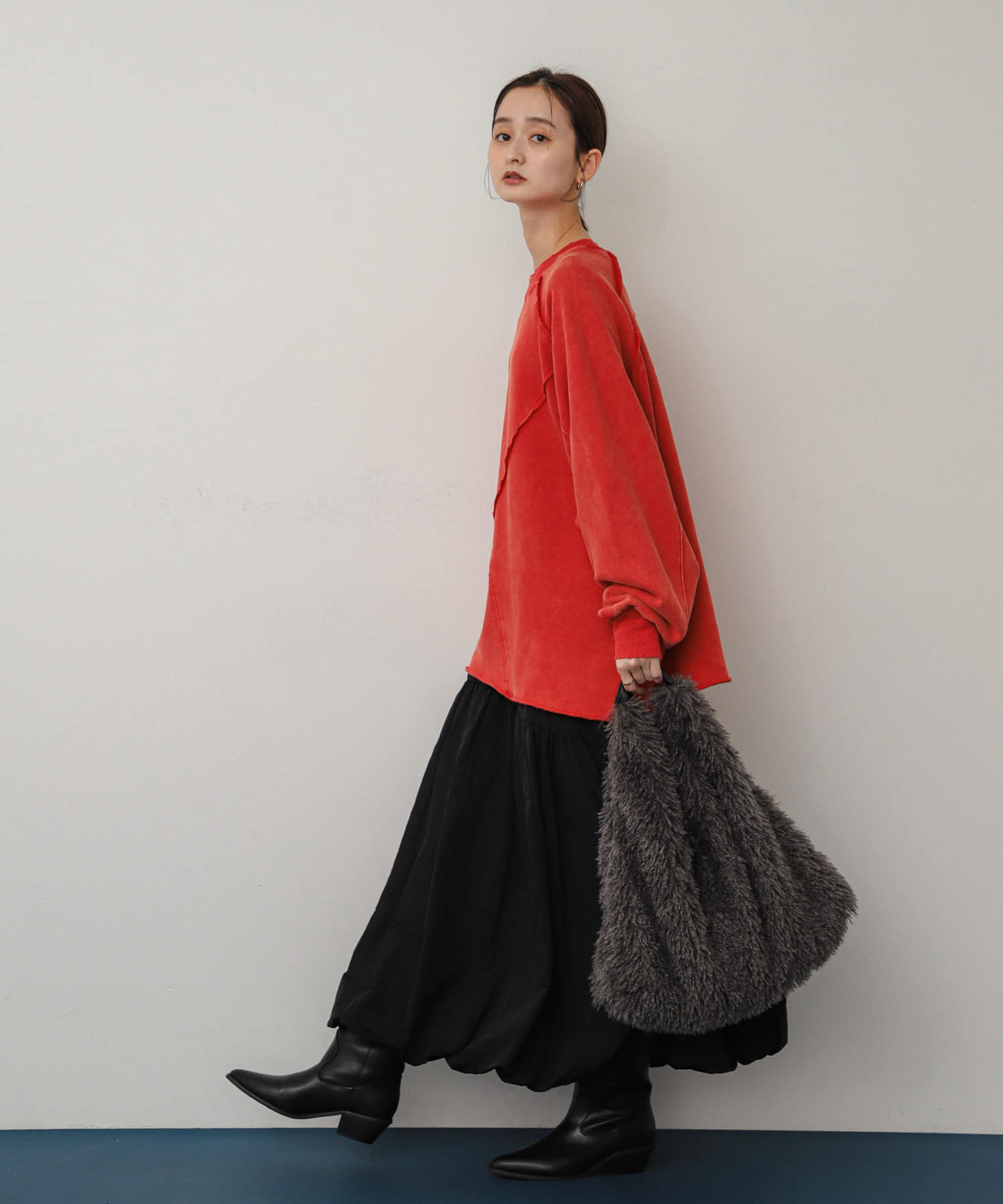 ボアトートバッグ GRAY one