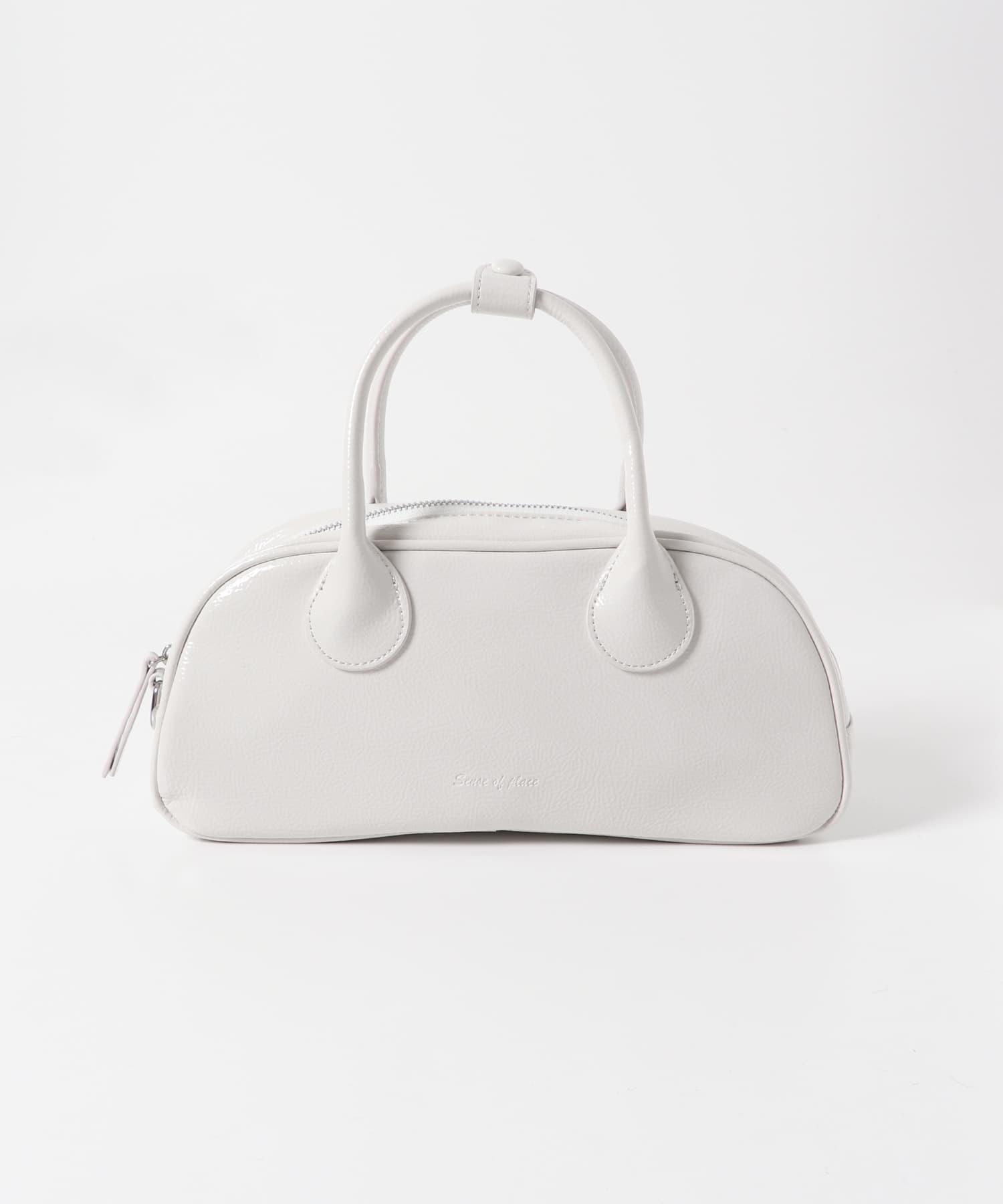 ラウンドスクエアボストンバッグ IVORY one