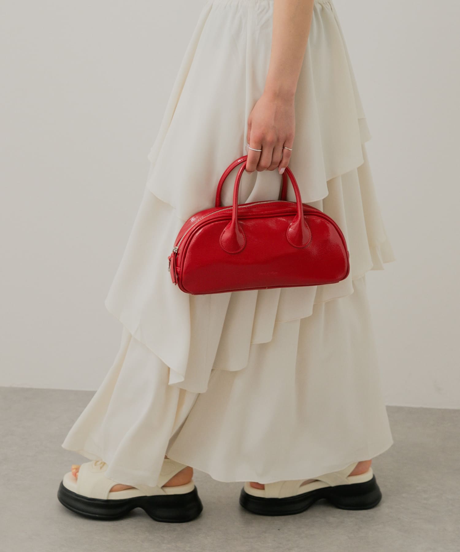 ラウンドスクエアボストンバッグ