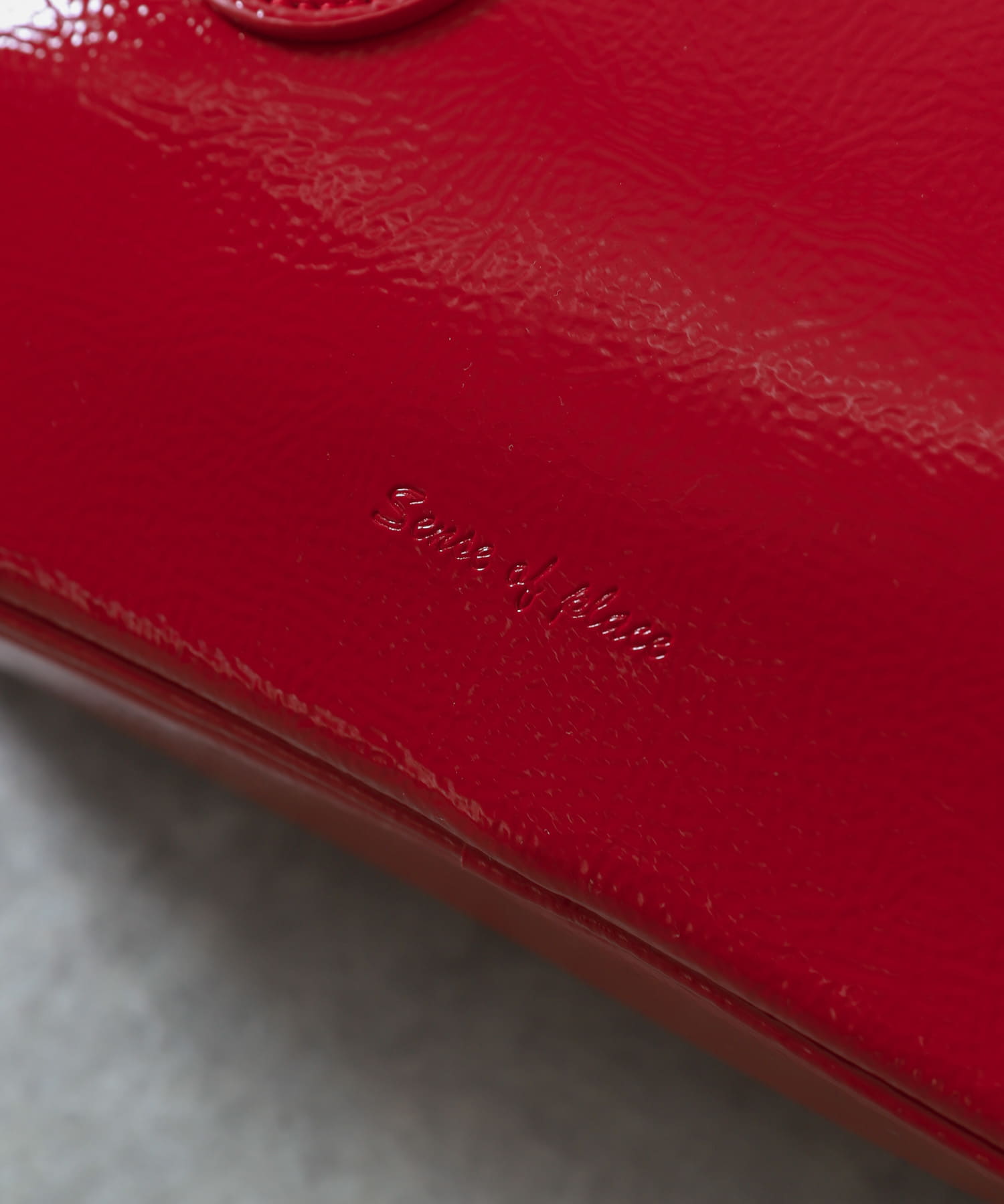 ラウンドスクエアボストンバッグ RED one