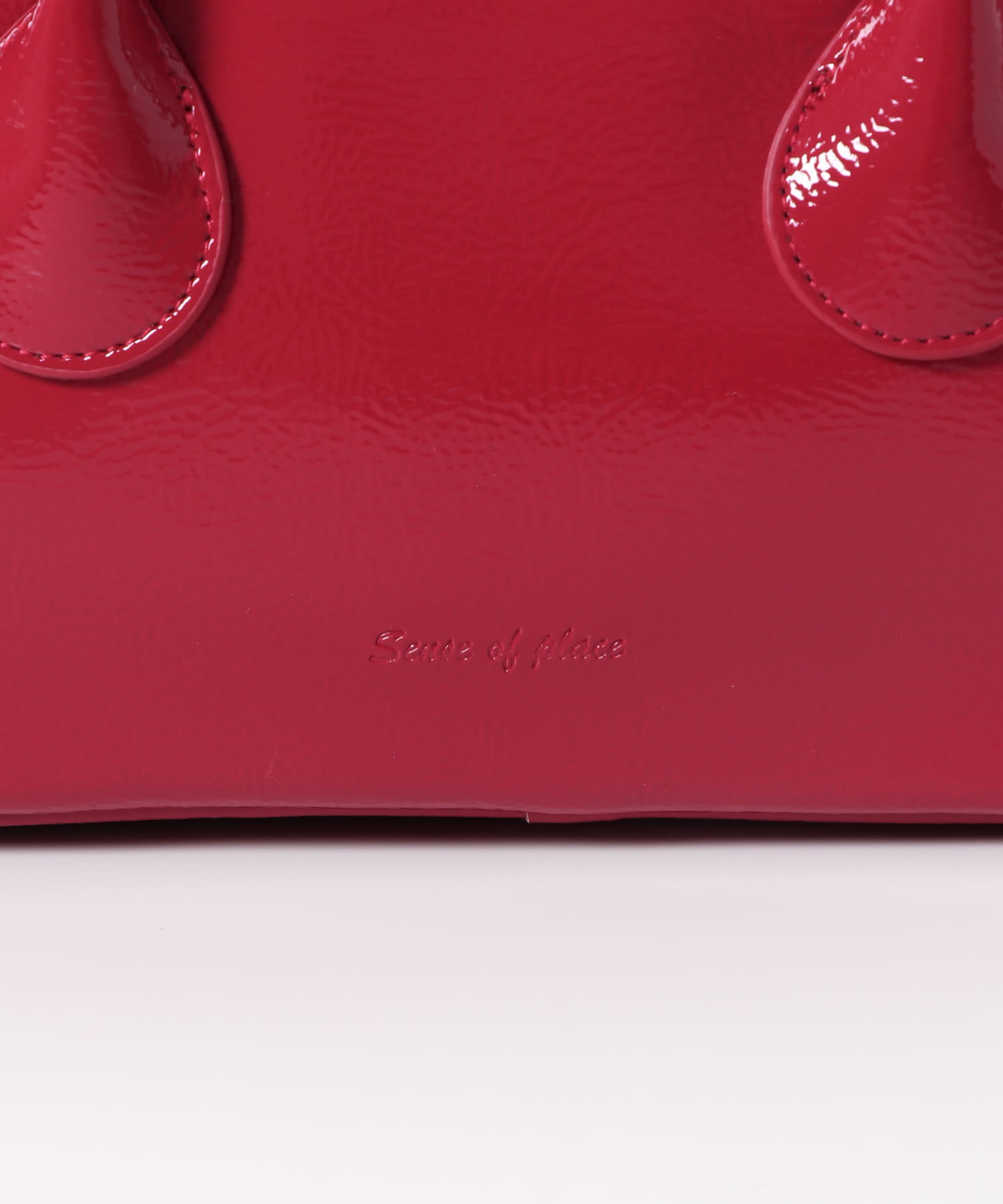 ラウンドスクエアボストンバッグ RED one