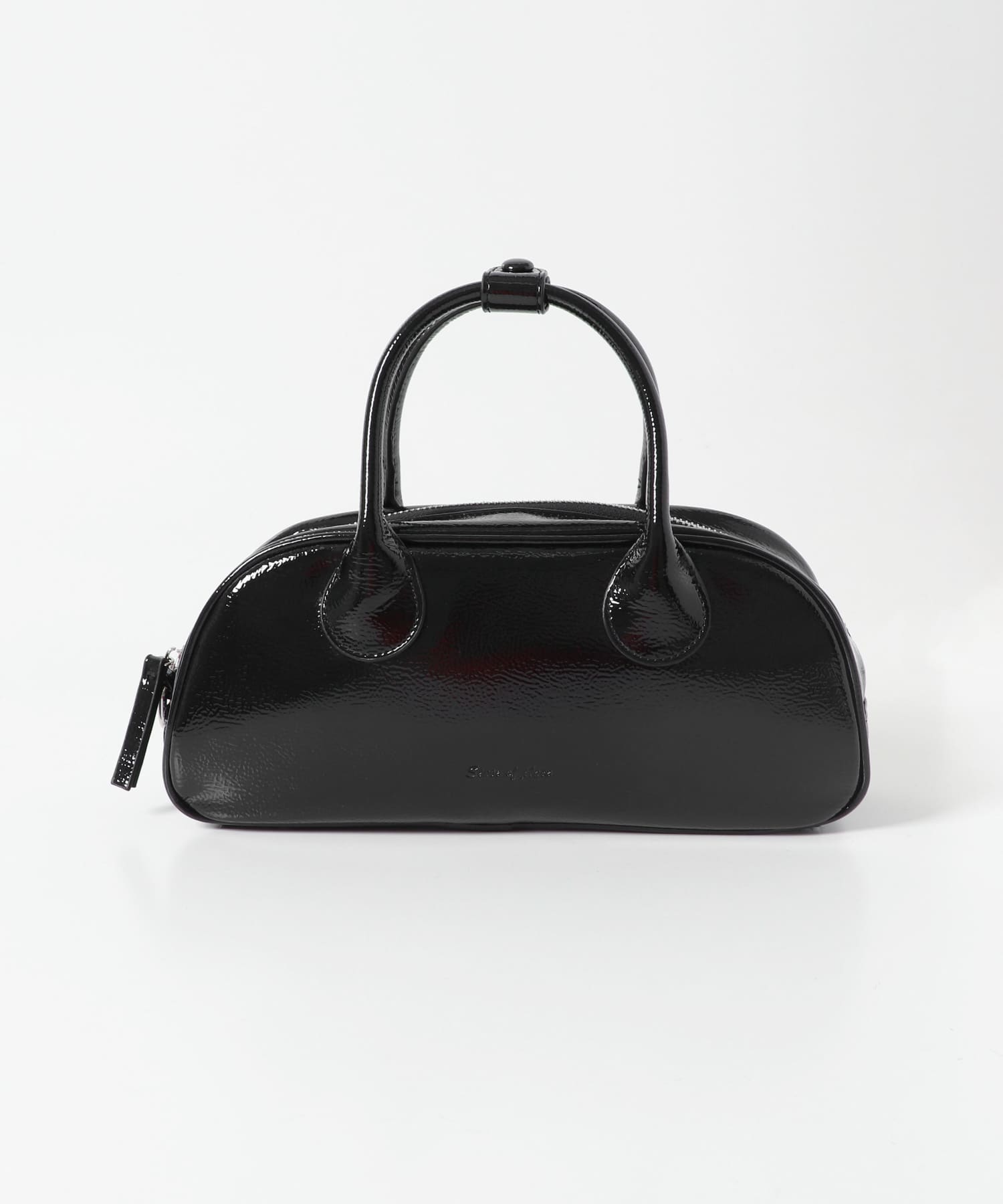 ラウンドスクエアボストンバッグ BLACK one