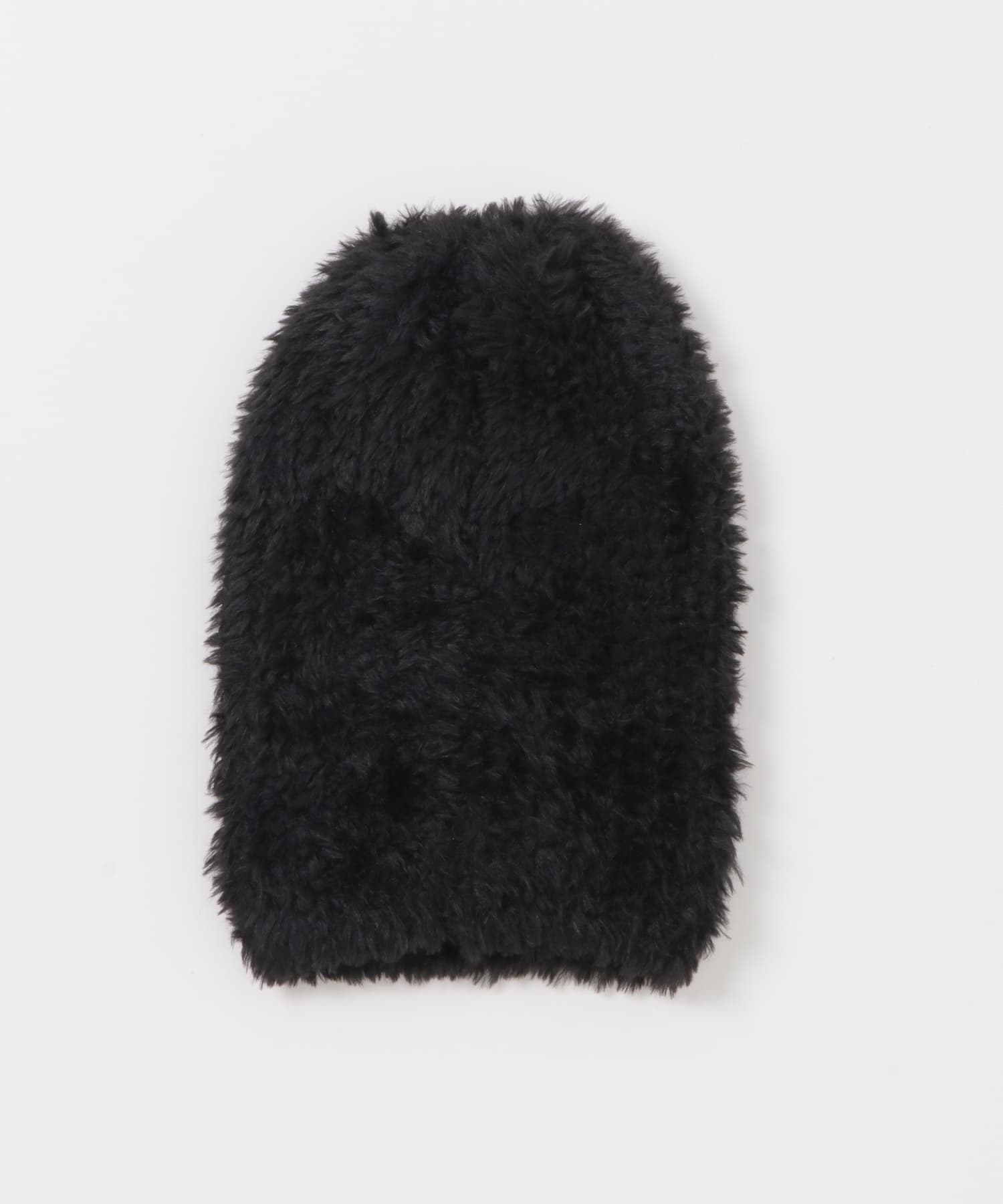 シャギーニットキャップ BLACK one