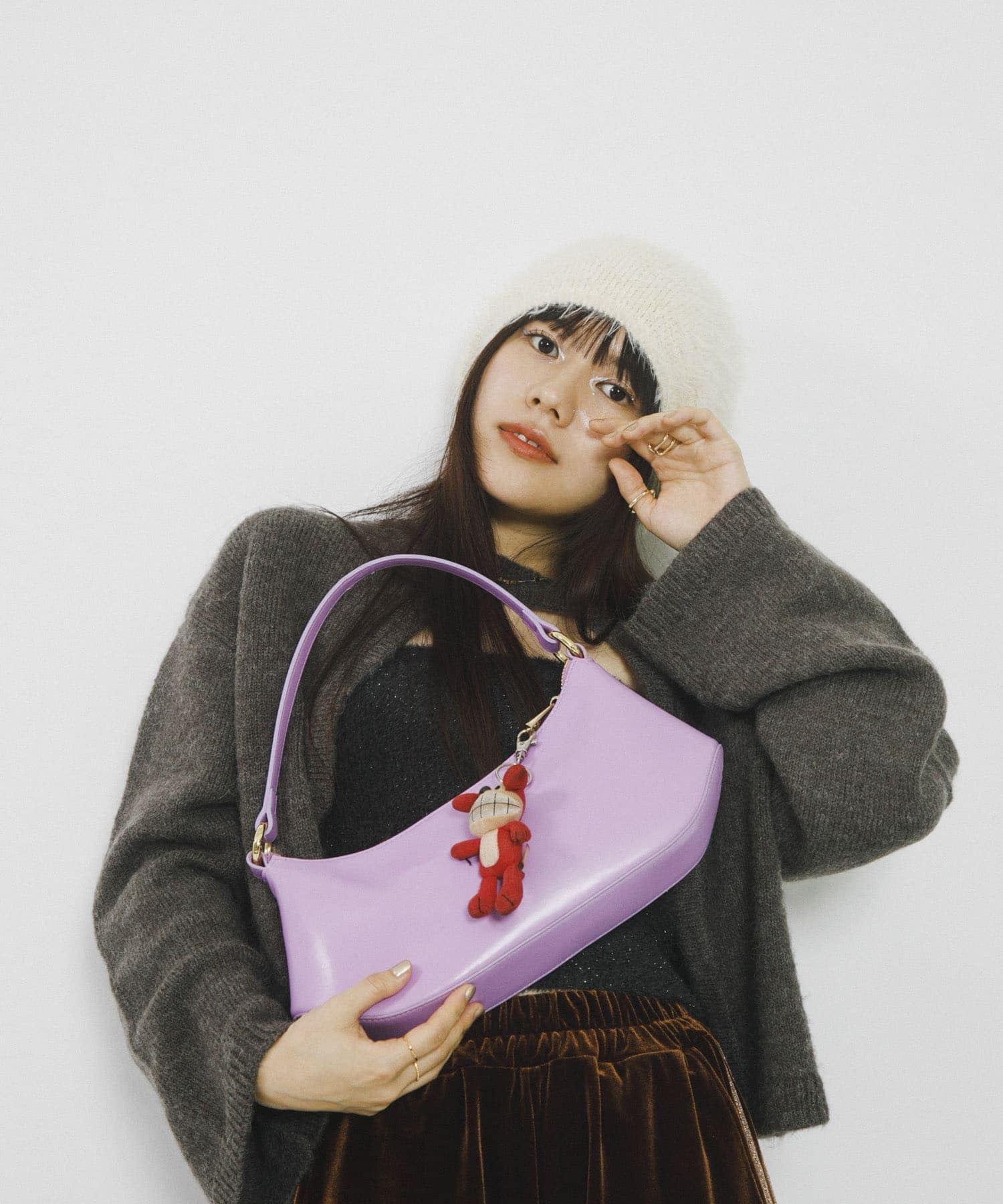 『別注』さらさ×SENSE OF PLACE　シャギービーニー OFF WHITE one