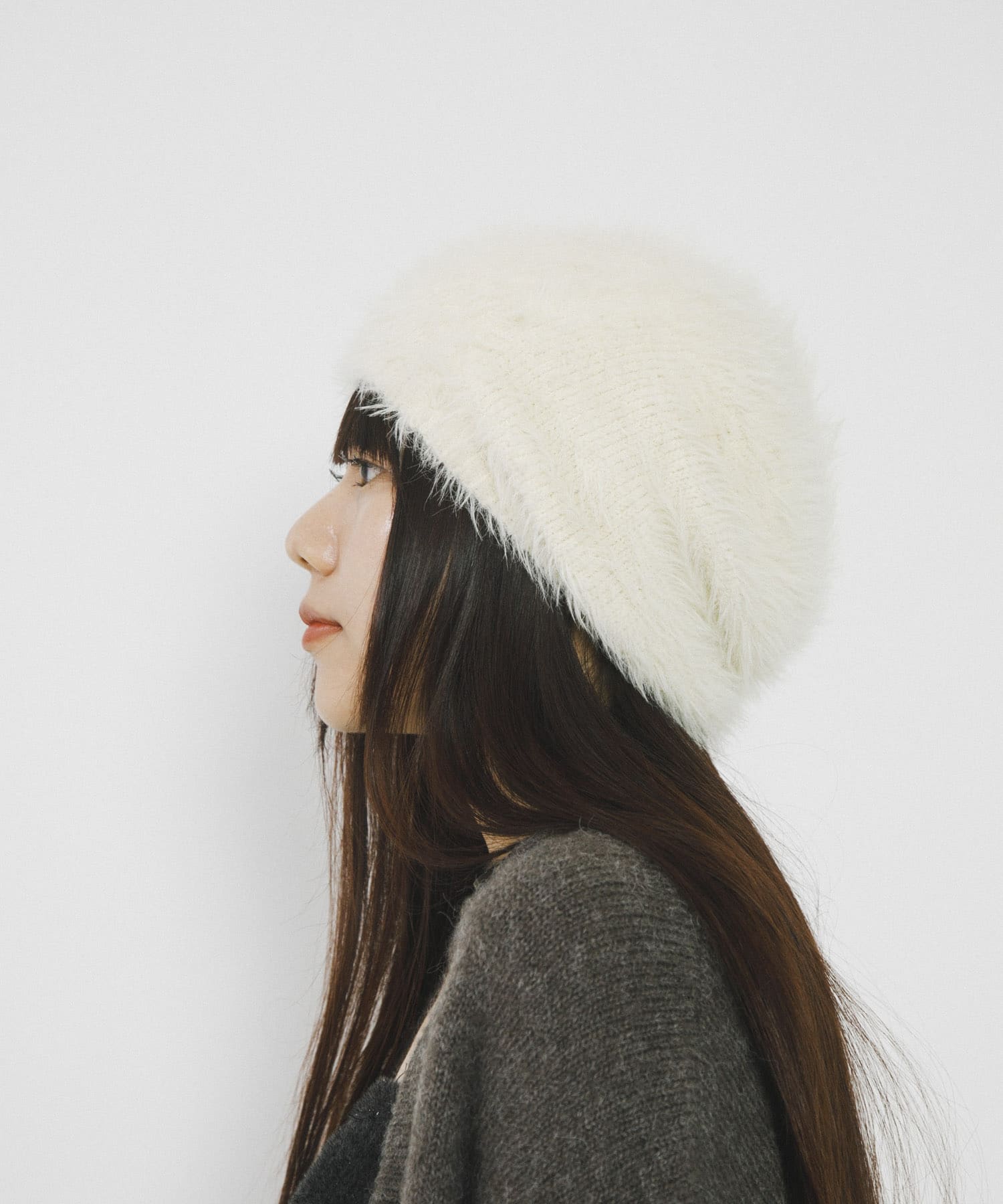 『別注』さらさ×SENSE OF PLACE　シャギービーニー OFF WHITE one