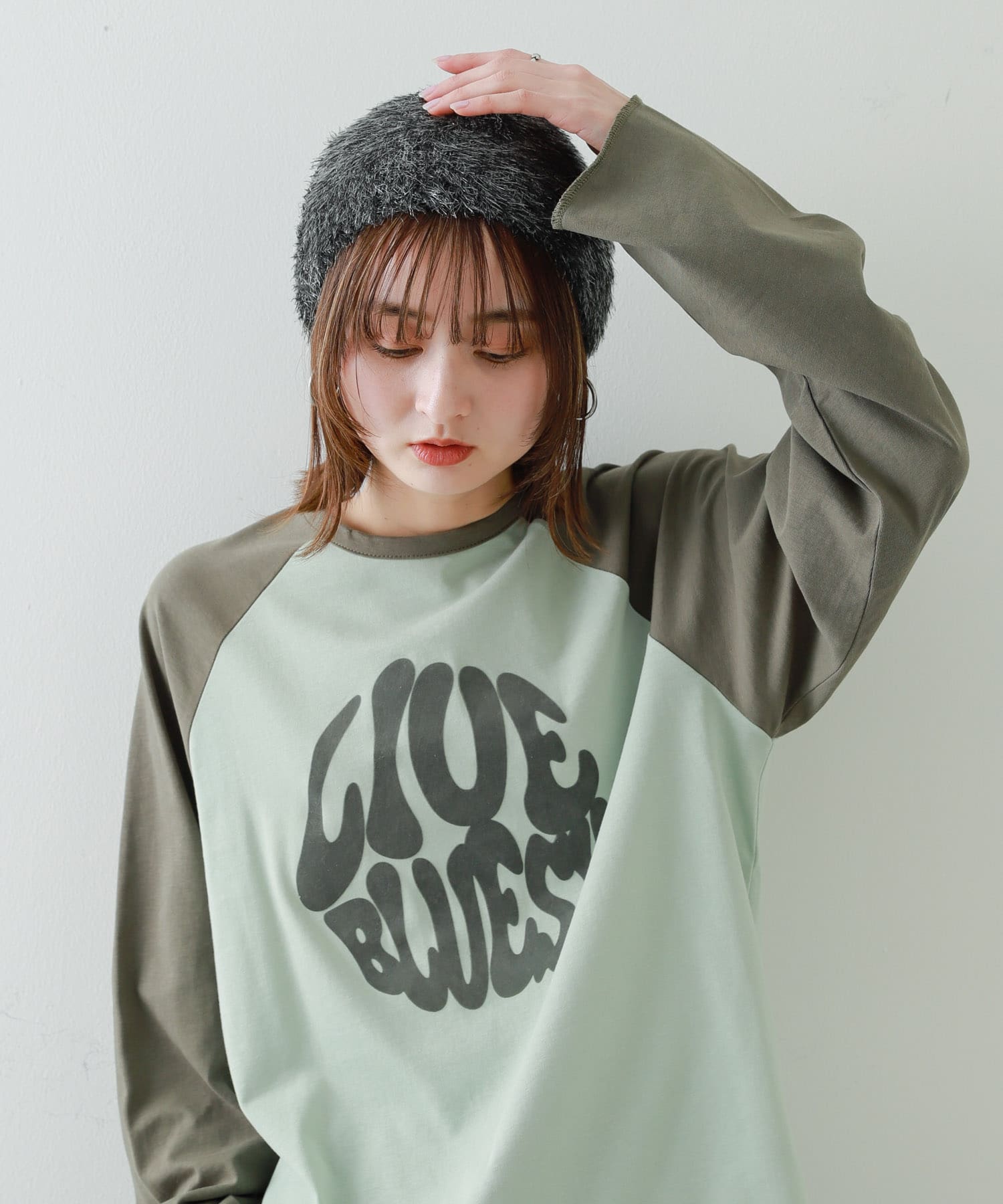 『別注』さらさ×SENSE OF PLACE　シャギービーニー GRAY one