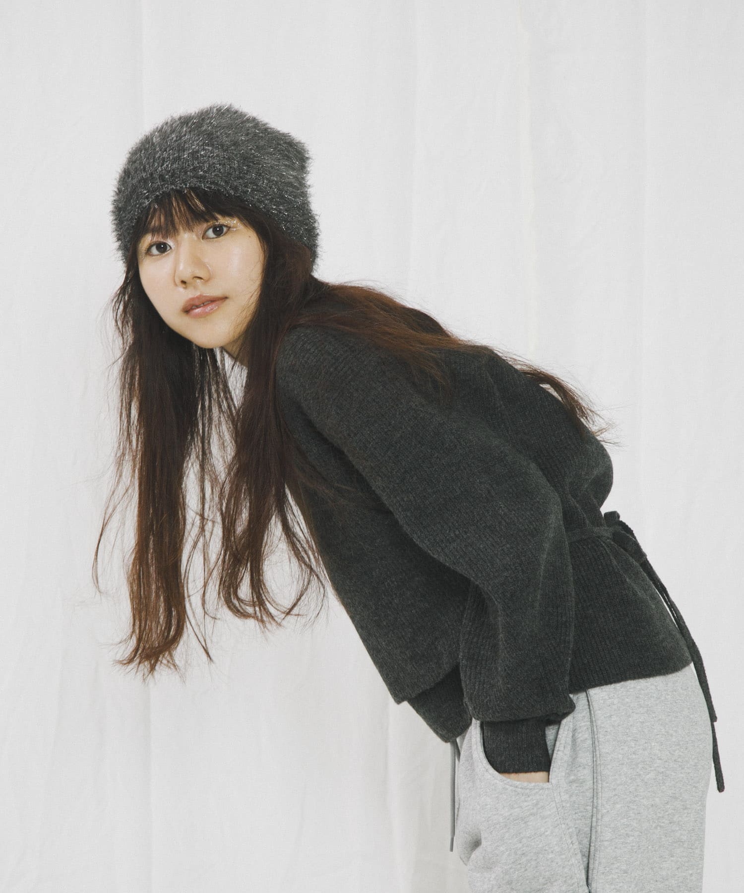 『別注』さらさ×SENSE OF PLACE　シャギービーニー GRAY one