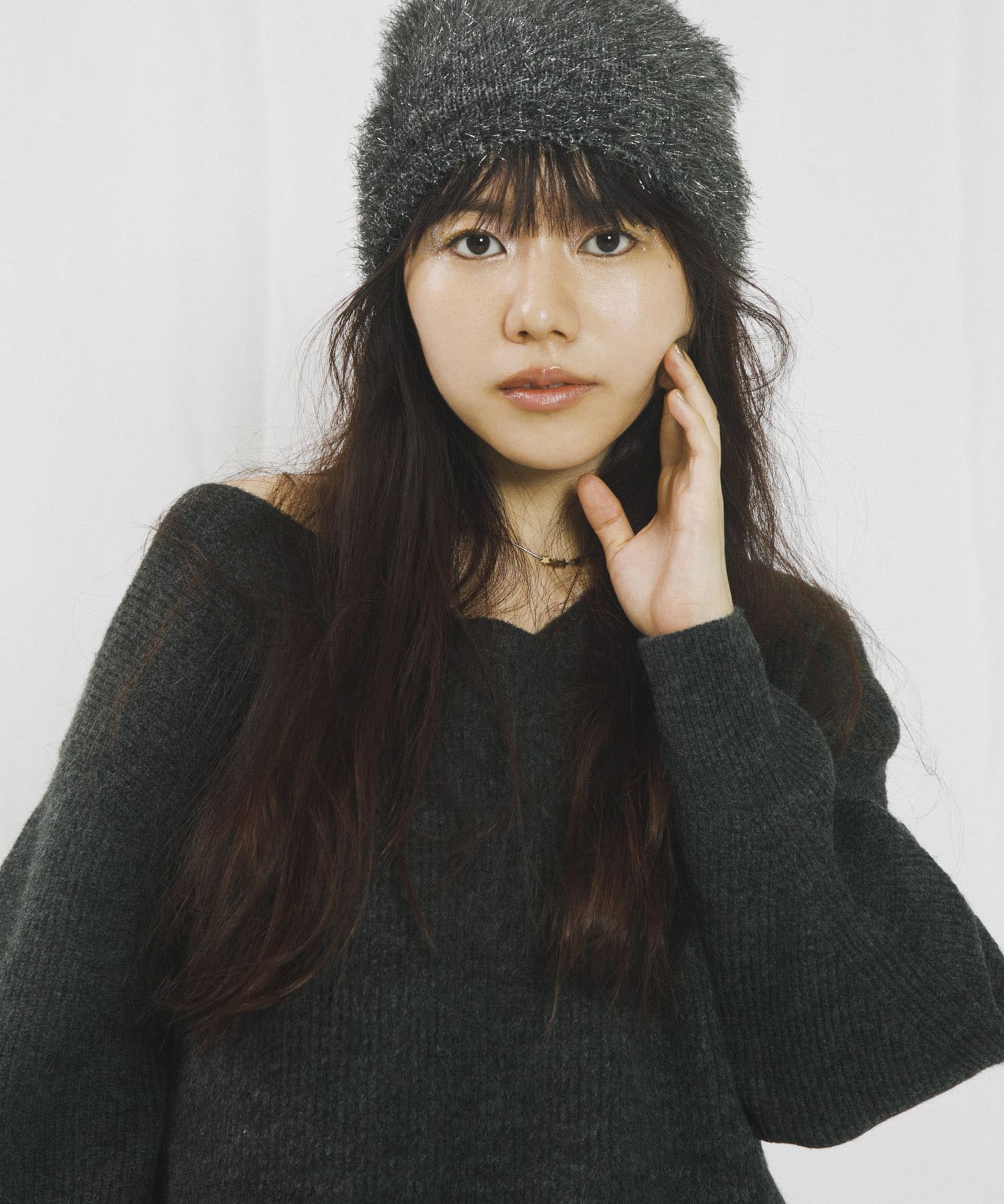 『別注』さらさ×SENSE OF PLACE　シャギービーニー GRAY one