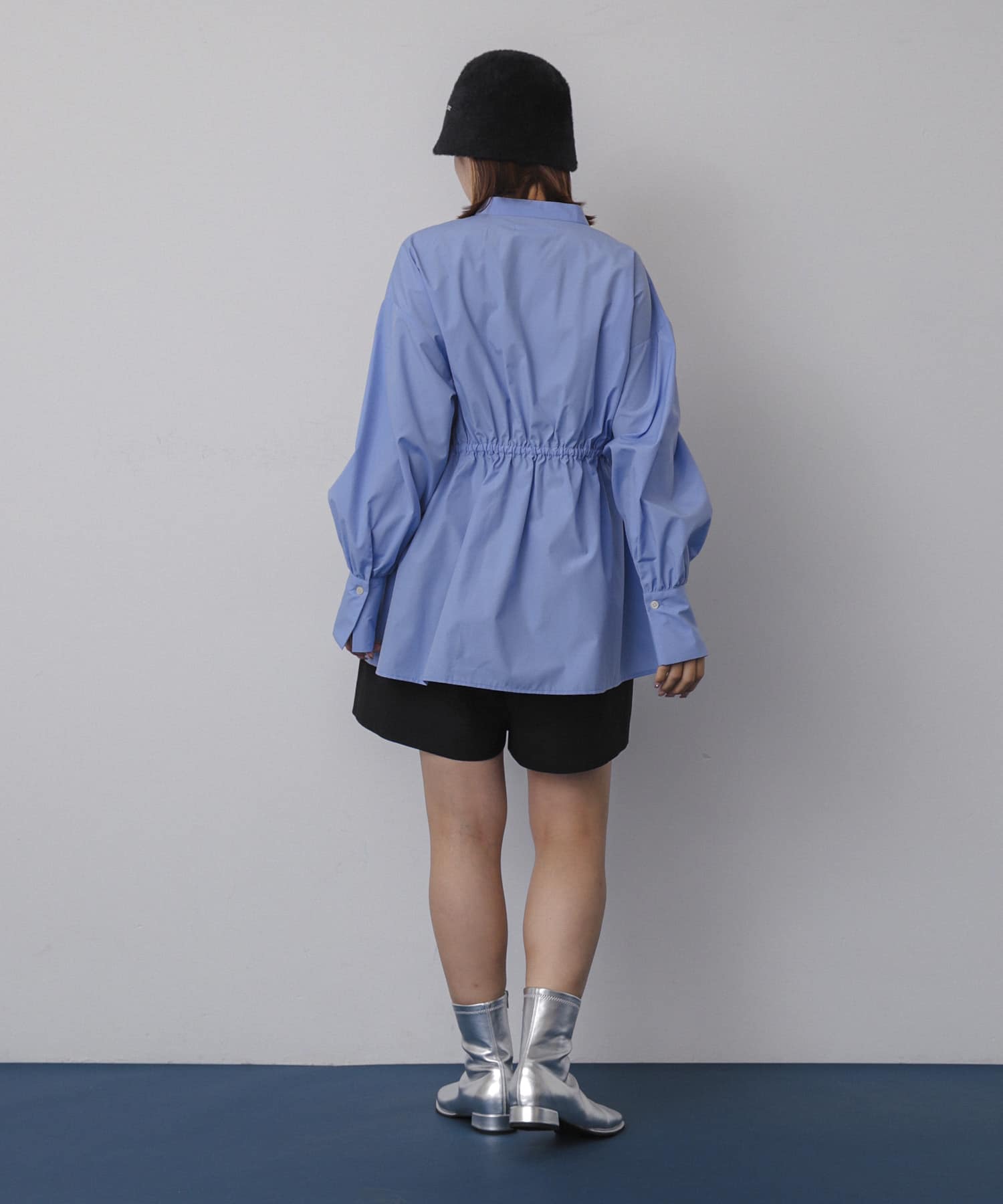 『WEB/一部店舗限定』プレートシャギーハット BLACK one