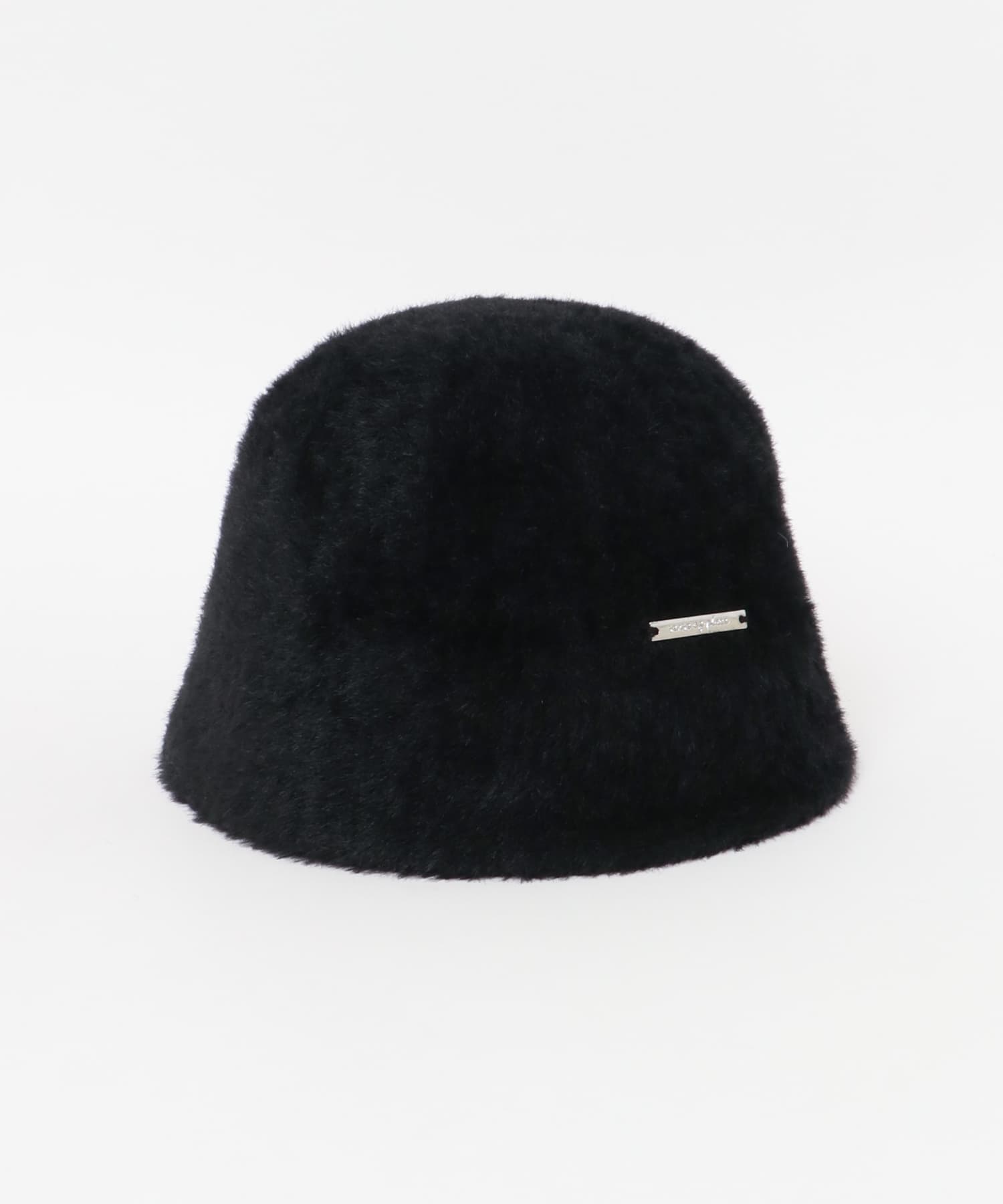 『WEB/一部店舗限定』プレートシャギーハット BLACK one