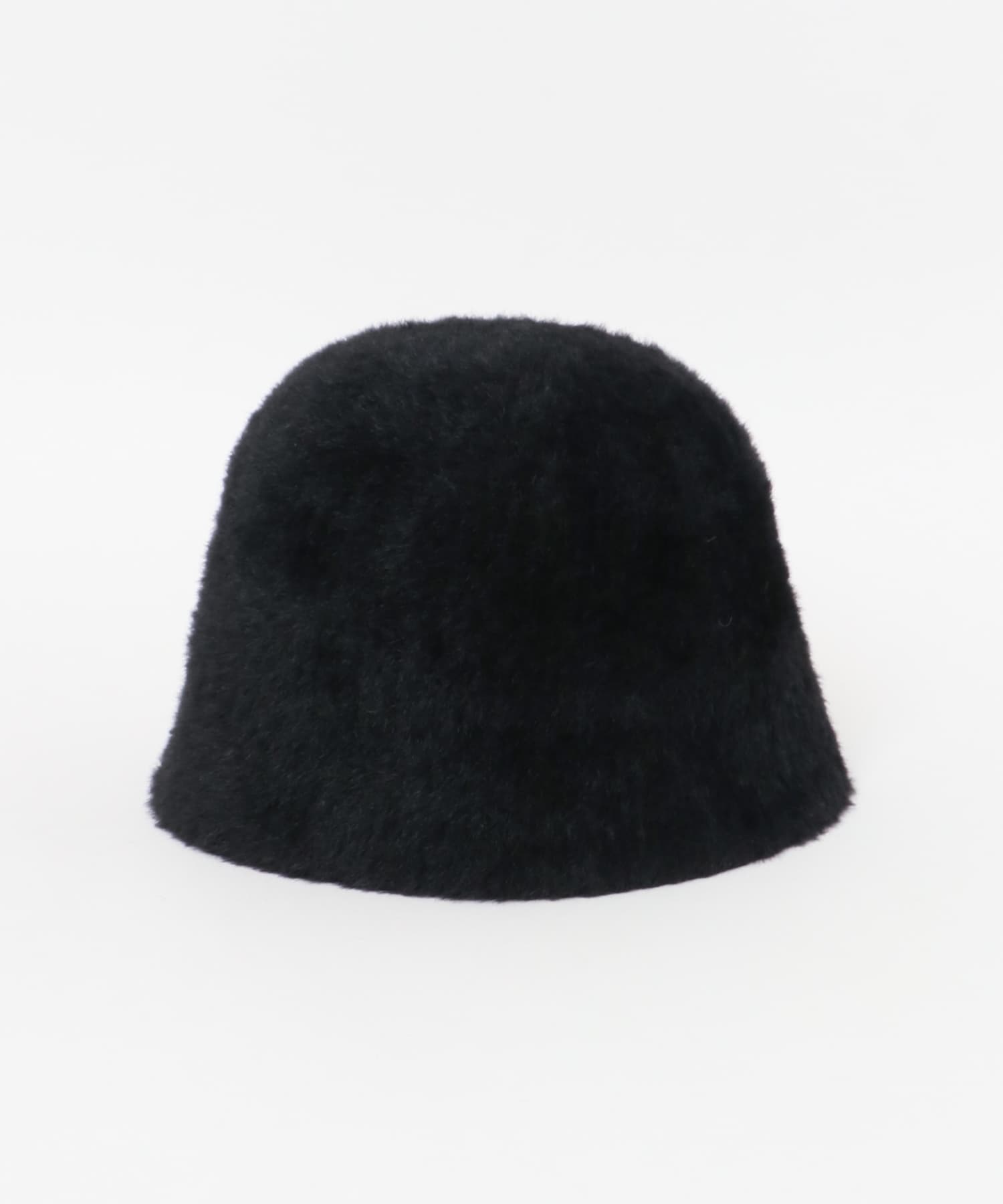 『WEB/一部店舗限定』プレートシャギーハット BLACK one