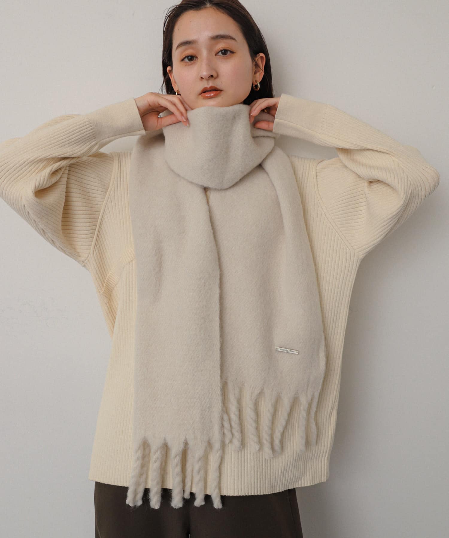 モヘアライクストール GREIGE one