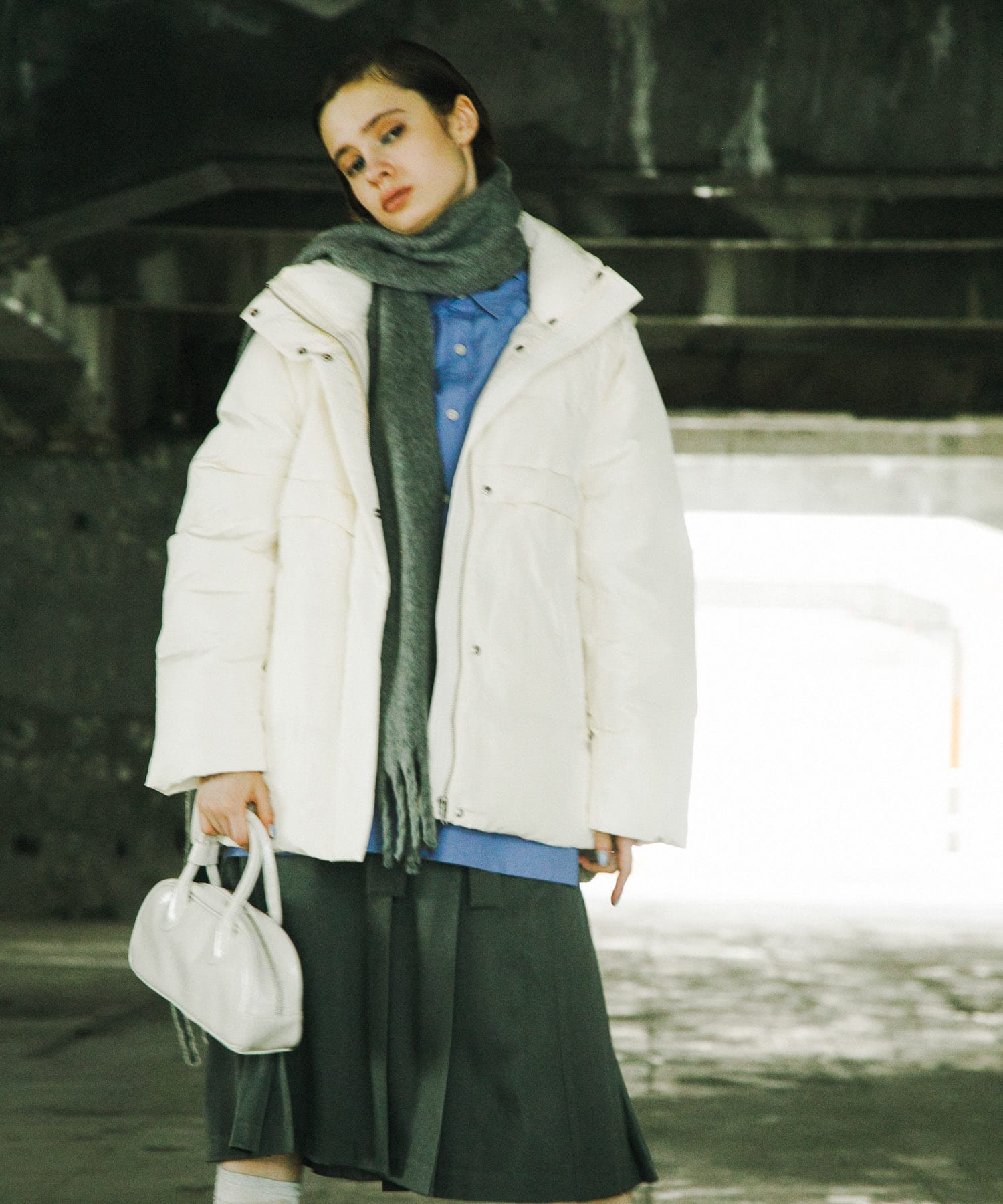 モヘアライクストール GRAY one