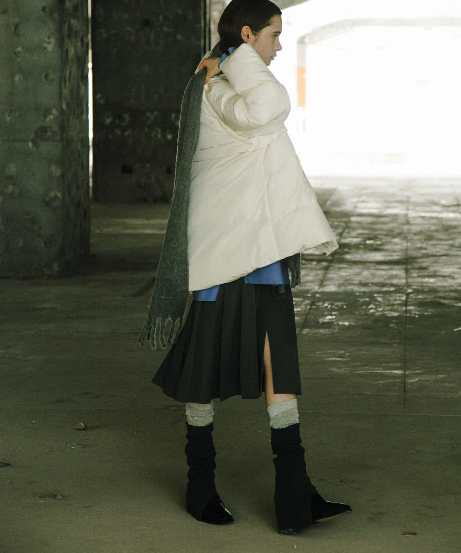 モヘアライクストール GRAY one