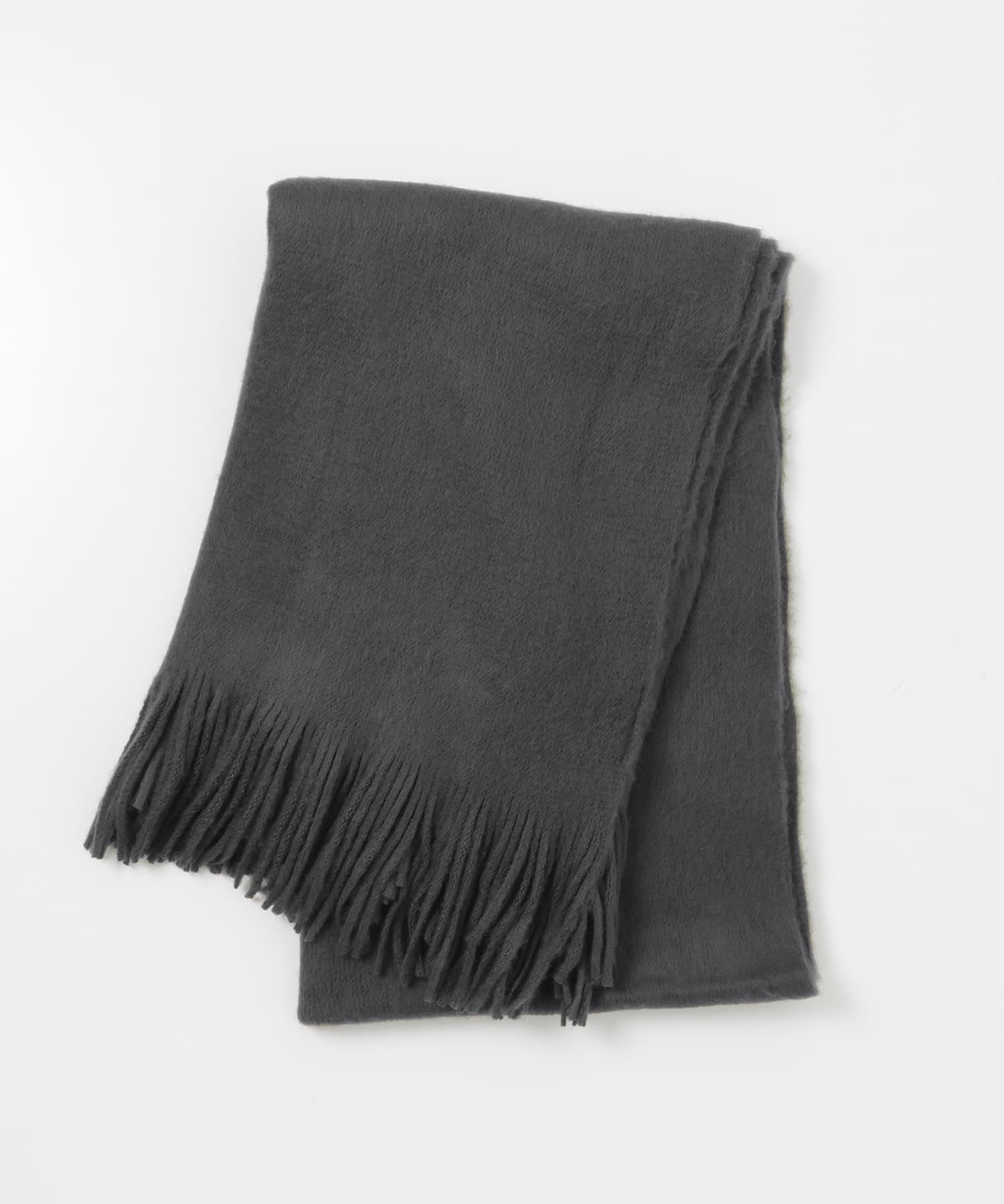 ニットフリンジストール CHARCOAL one