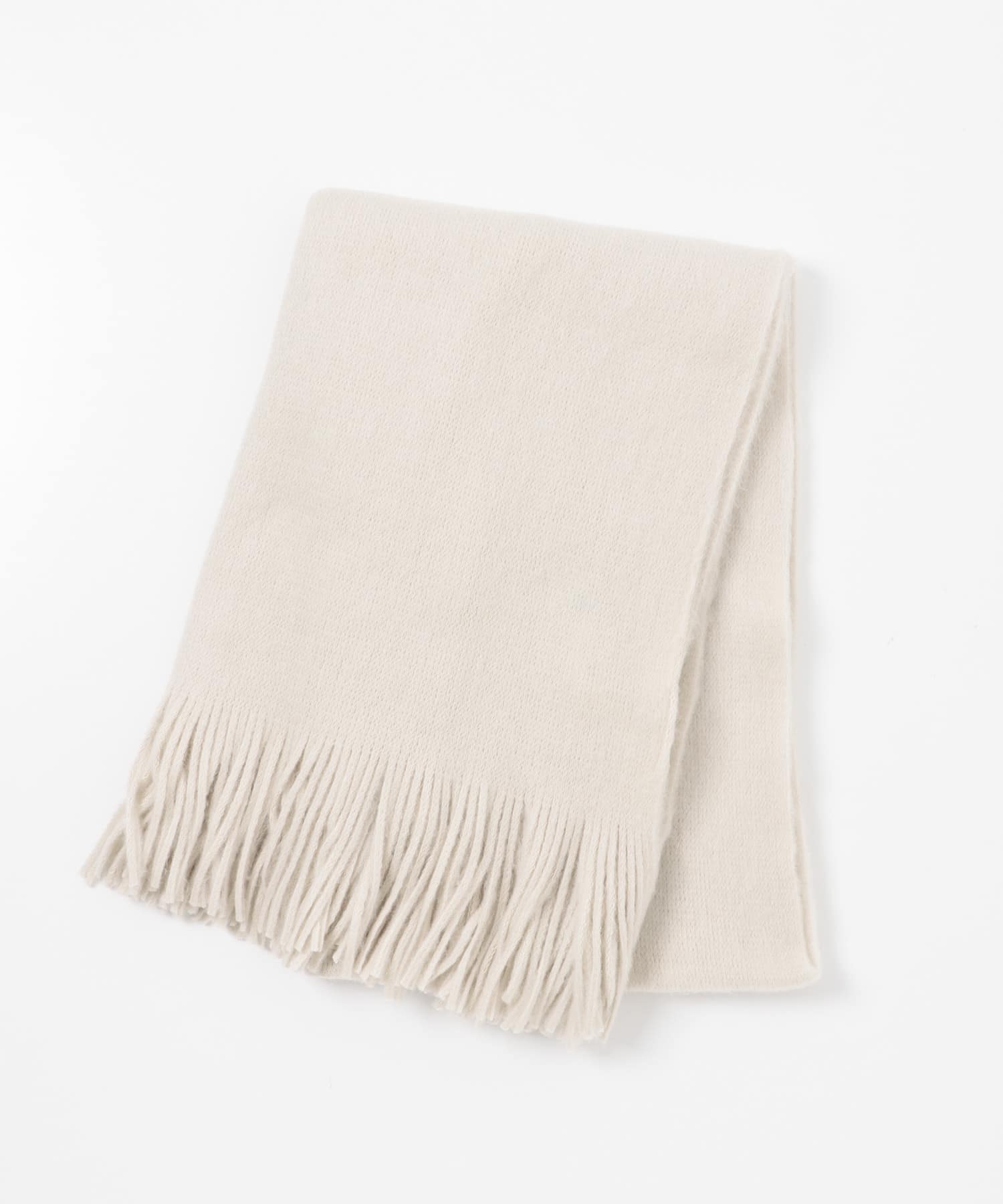 ニットフリンジストール IVORY one