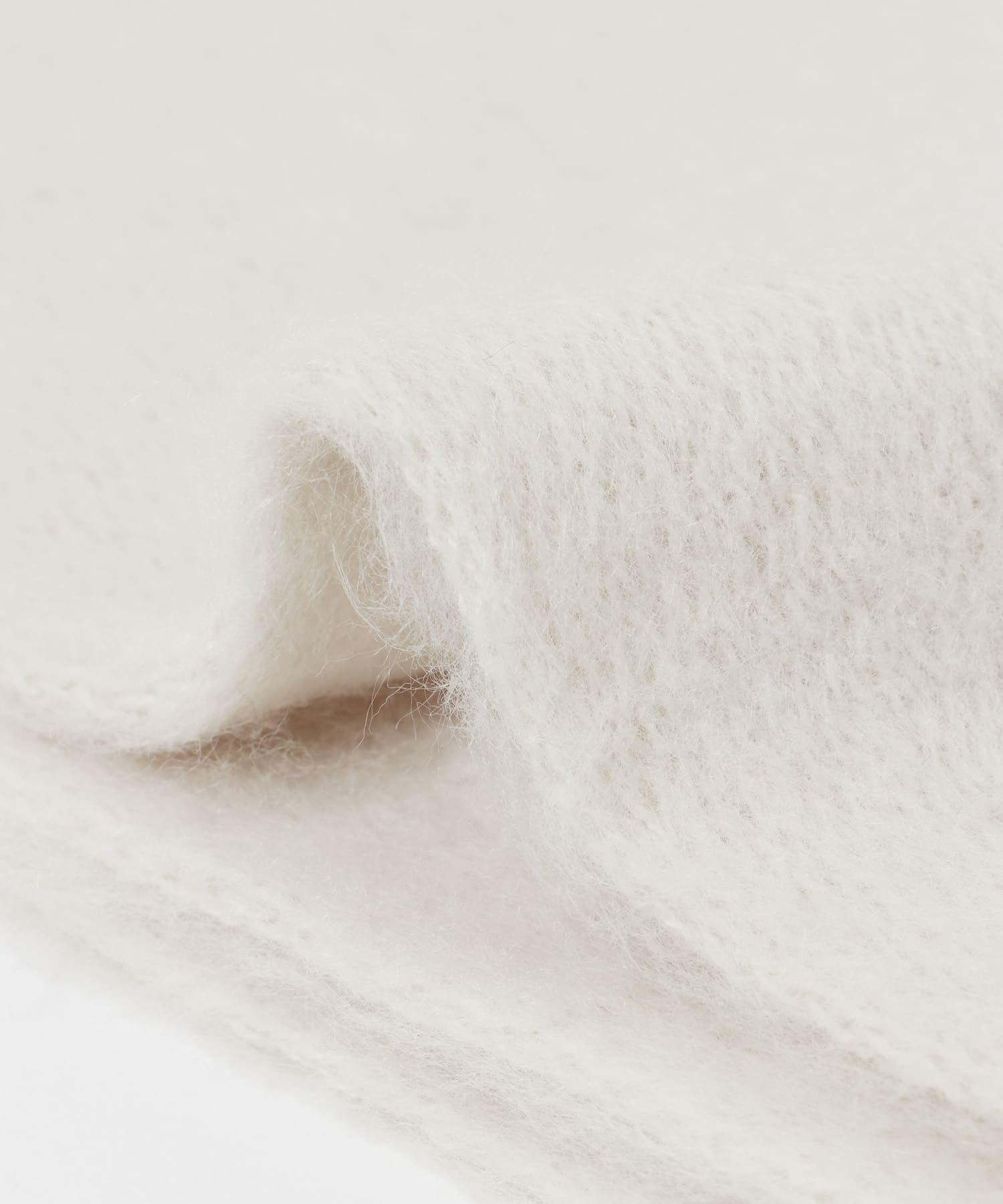 ニットフリンジストール IVORY one