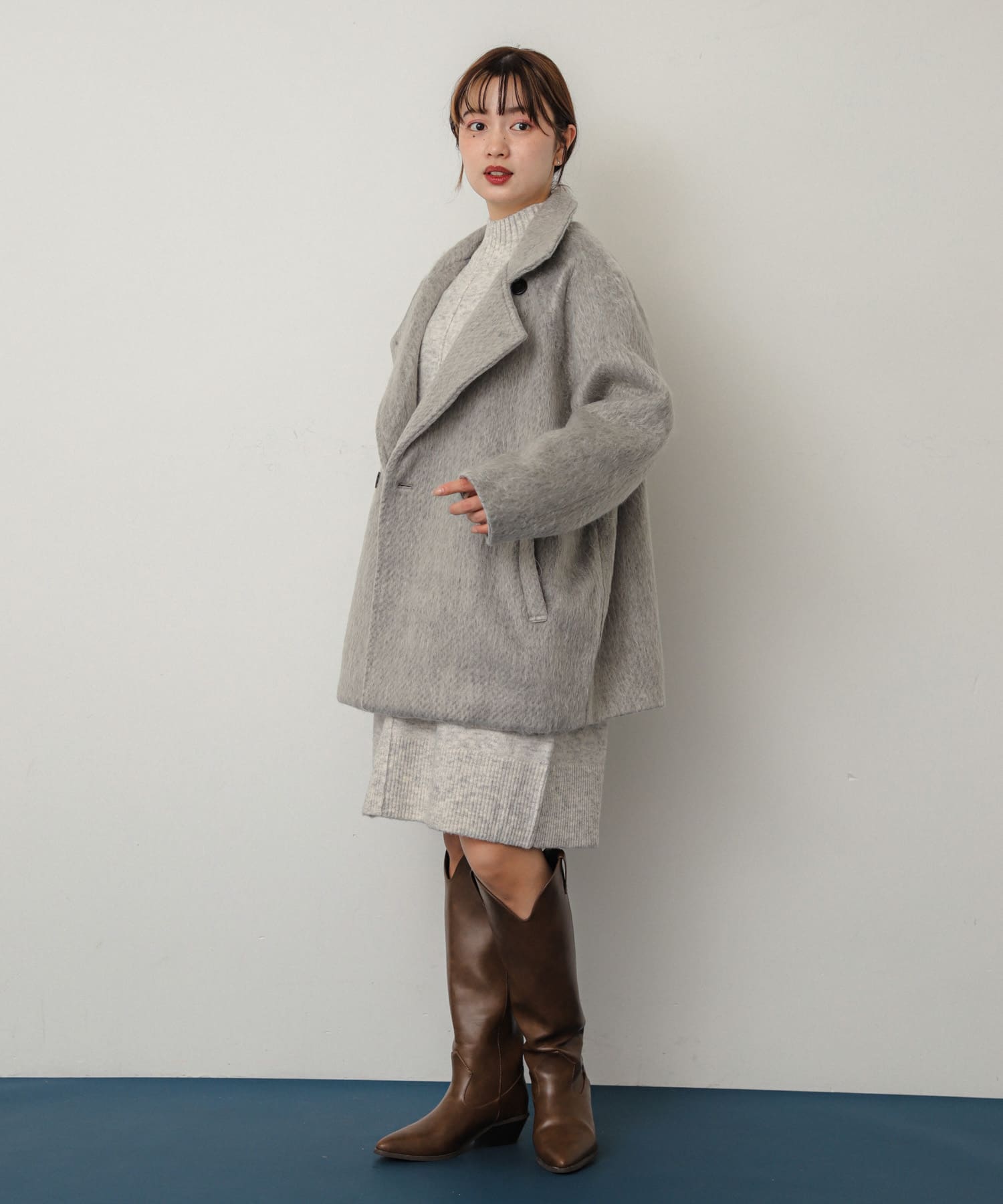 ポインテッドウエスタンブーツ L.BROWN S