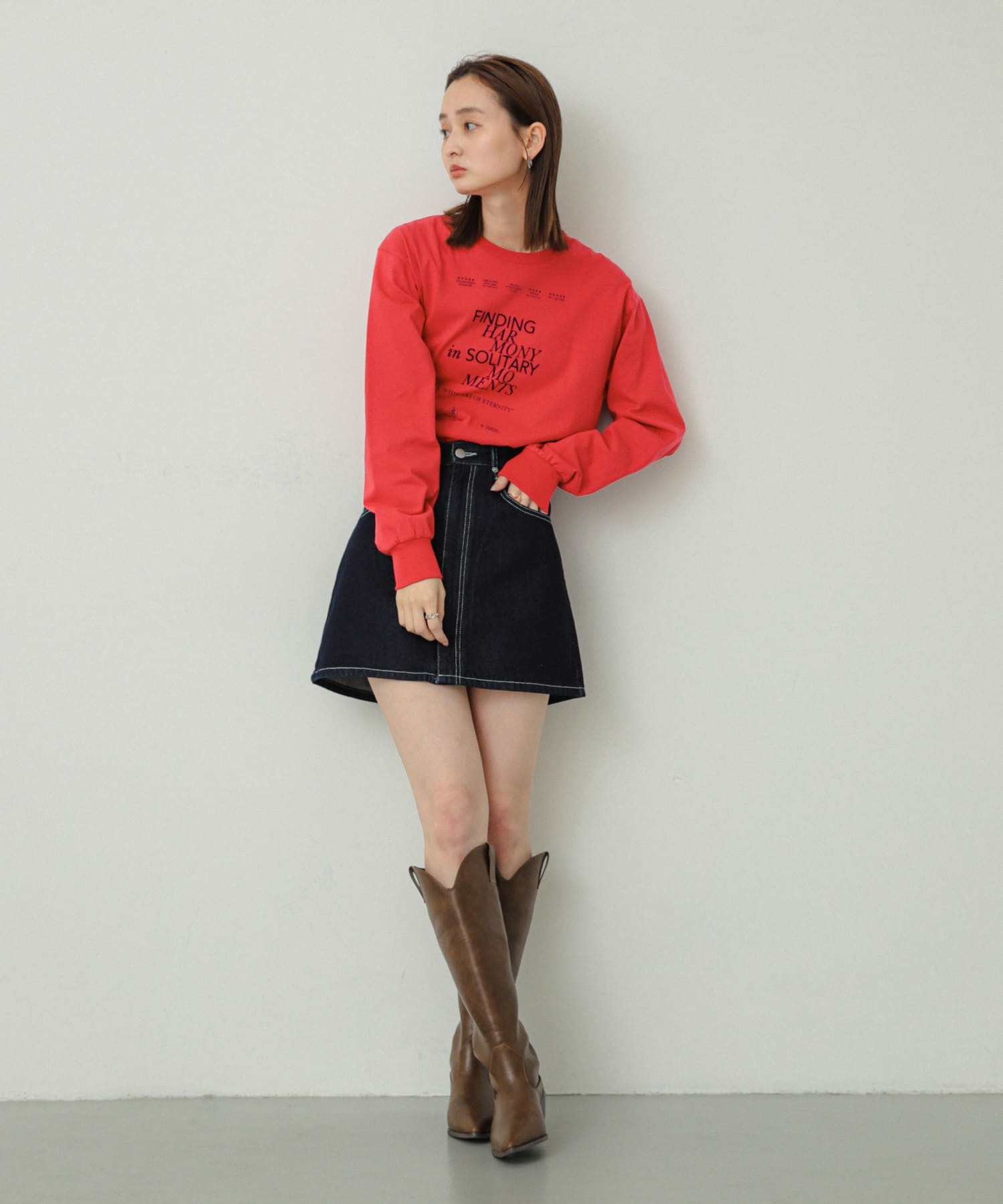 ポインテッドウエスタンブーツ L.BROWN S