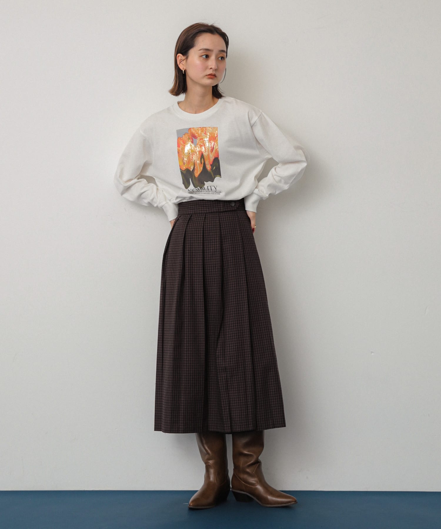 ポインテッドウエスタンブーツ L.BROWN S