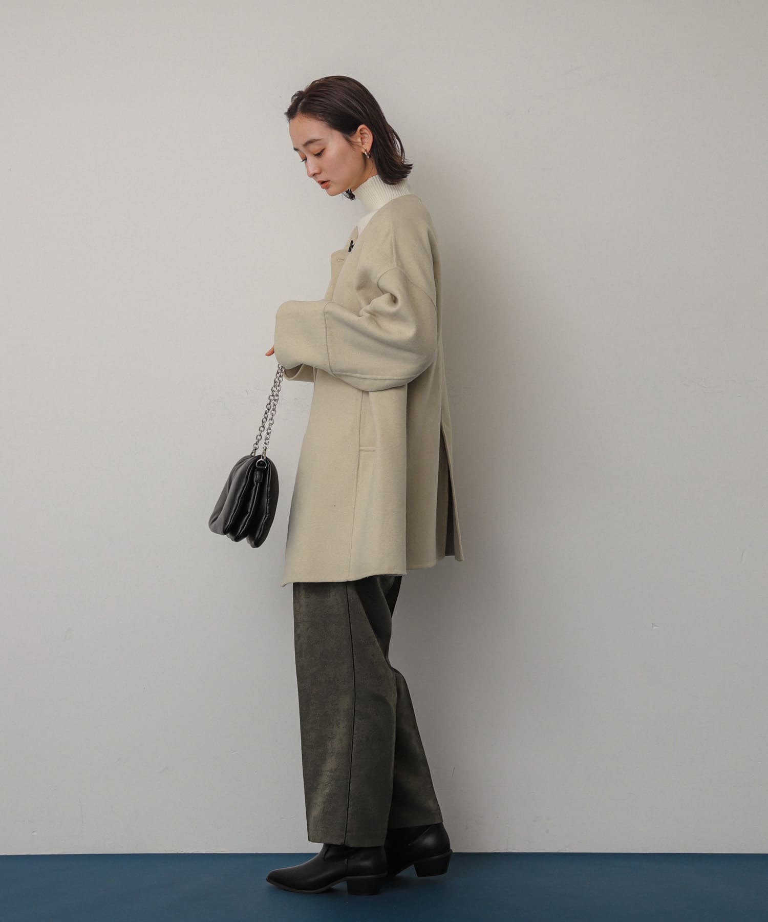 ポインテッドウエスタンブーツ BLACK M