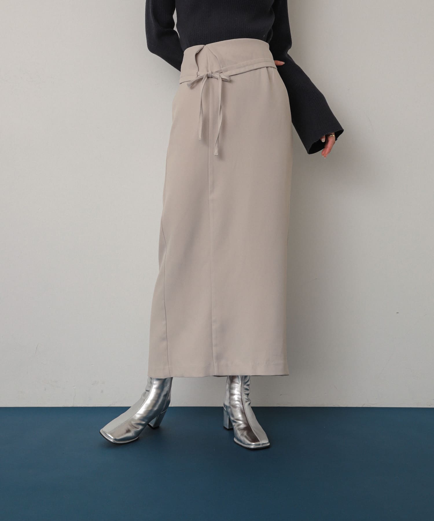 『消臭』スクエアトウセンターシームストレッチブーツ SILVER S