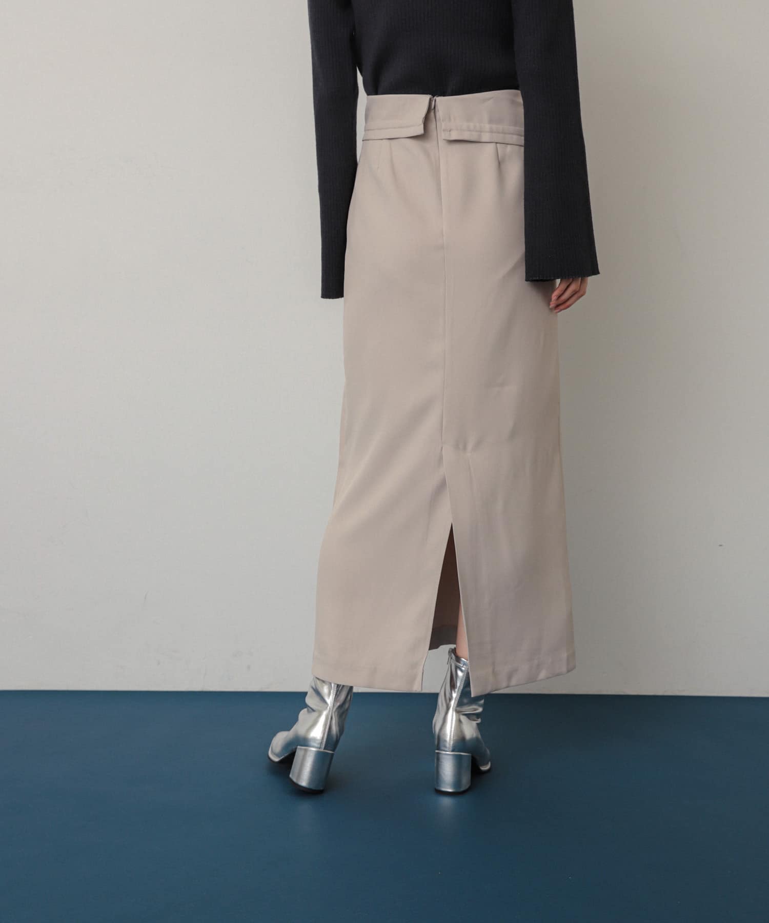 『消臭』スクエアトウセンターシームストレッチブーツ SILVER M