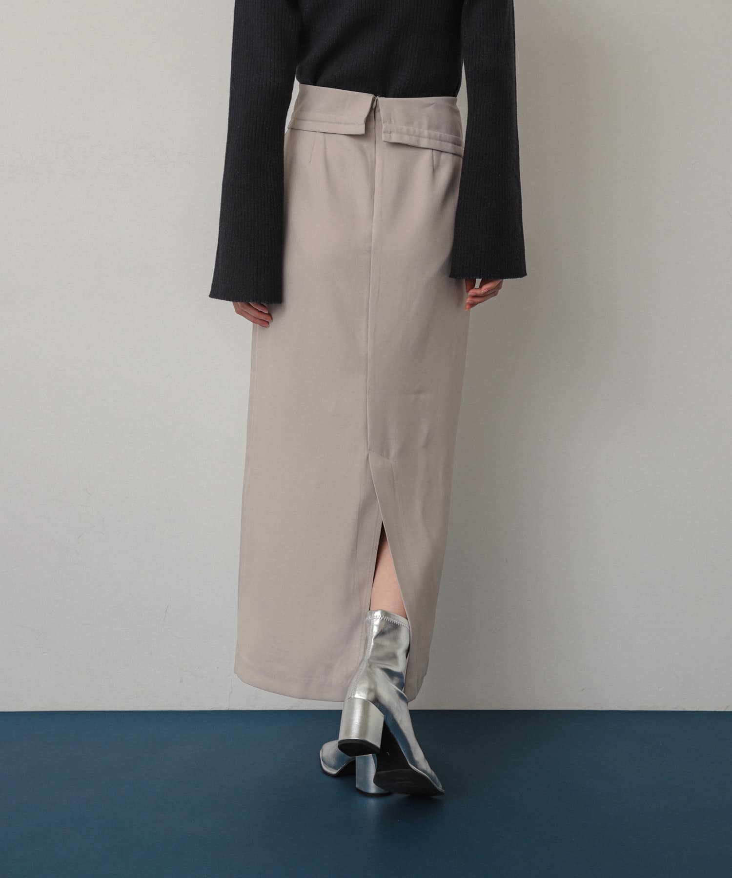 『消臭』スクエアトウセンターシームストレッチブーツ SILVER M