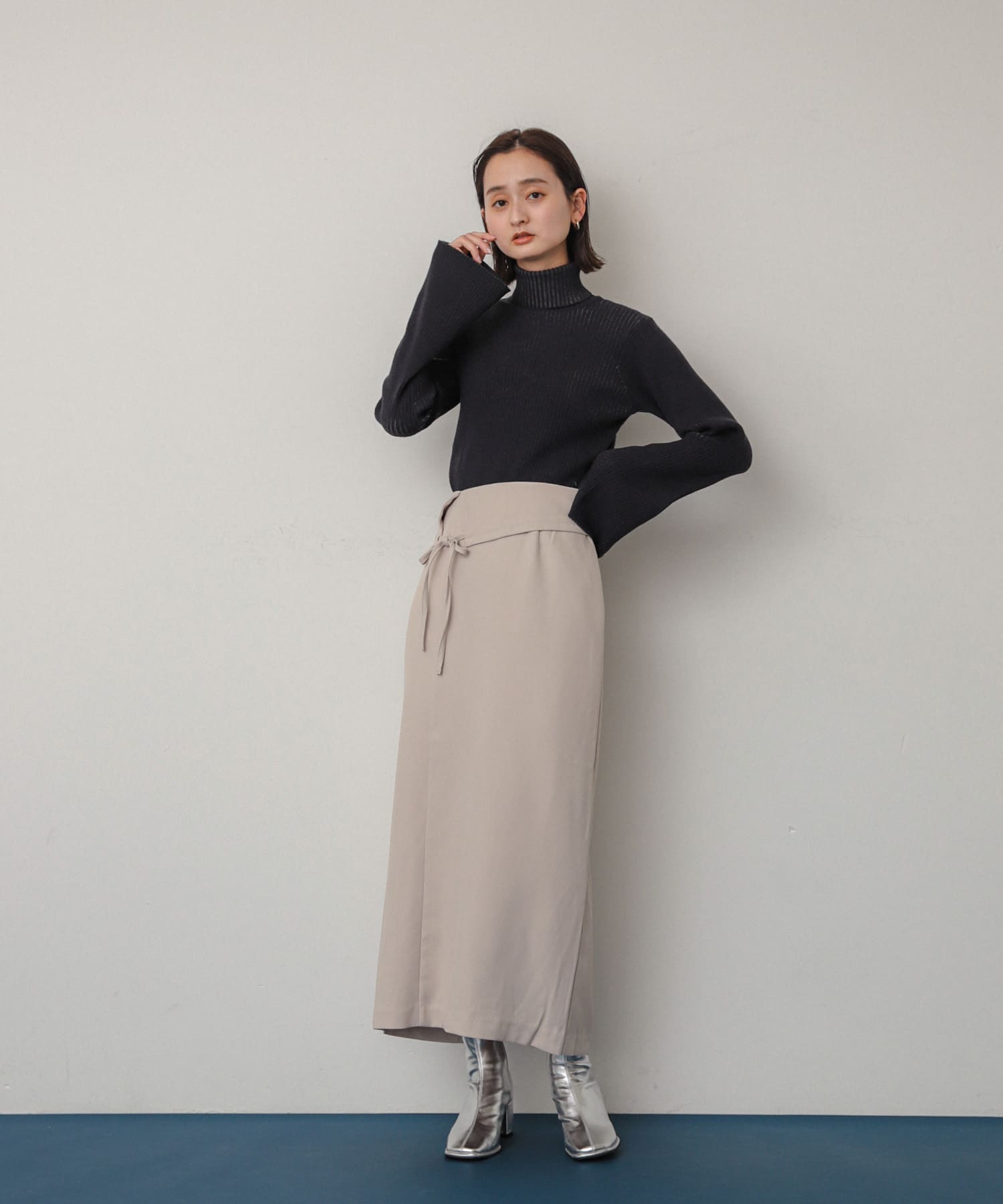 『消臭』スクエアトウセンターシームストレッチブーツ SILVER M