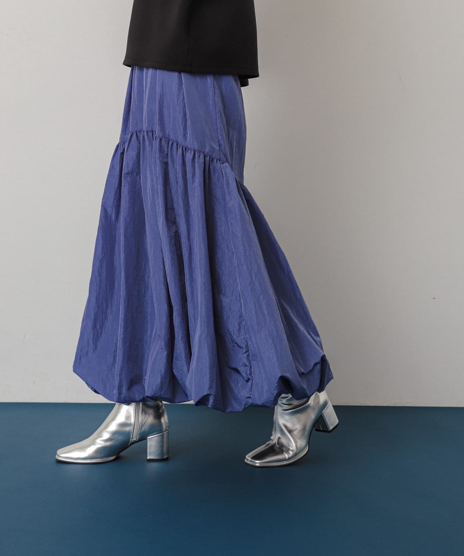 『消臭』スクエアトウセンターシームストレッチブーツ SILVER L