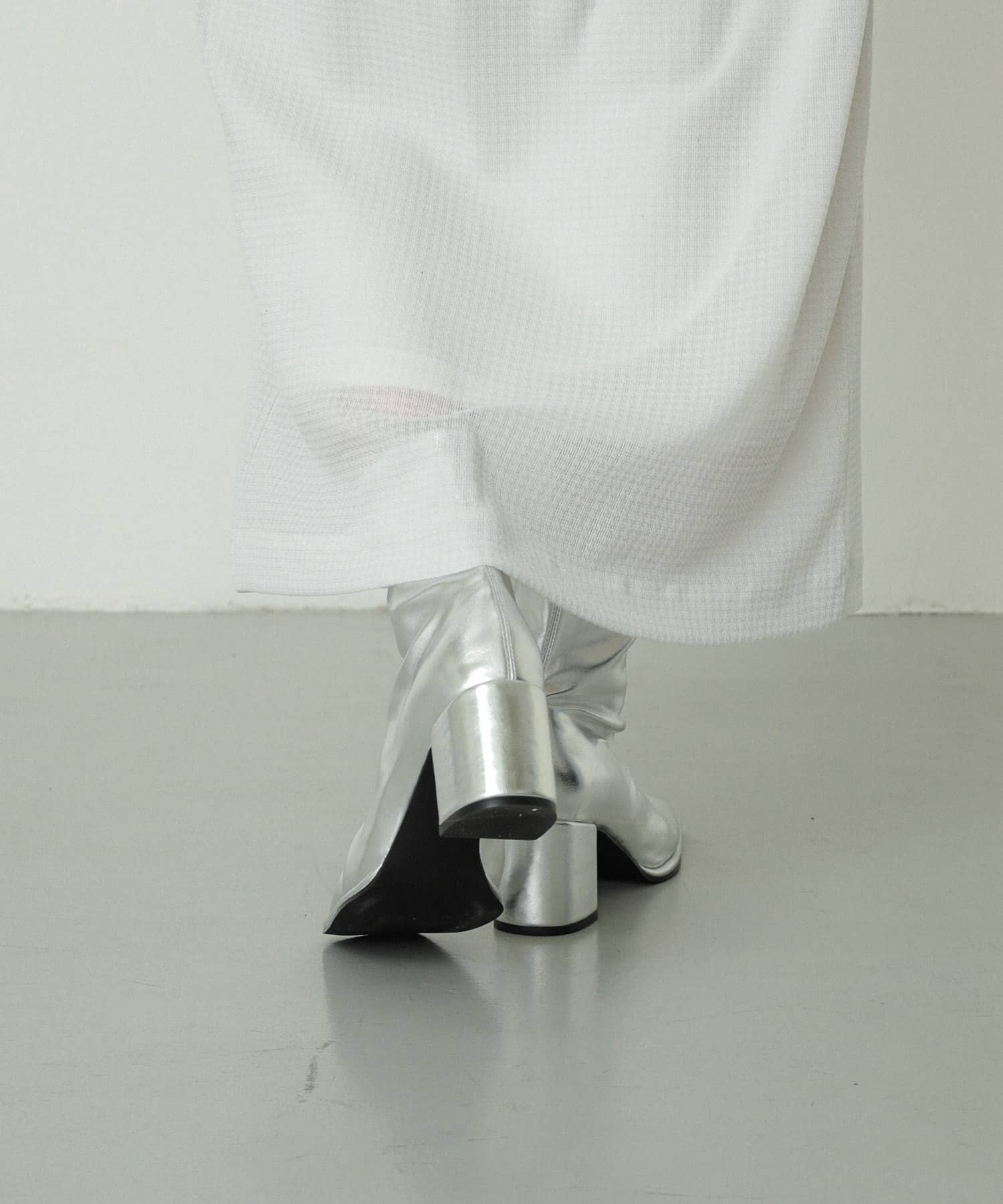 『消臭』スクエアトウセンターシームストレッチブーツ SILVER S