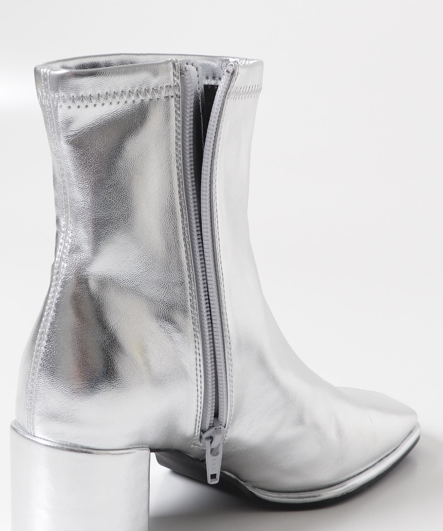 『消臭』スクエアトウセンターシームストレッチブーツ SILVER S