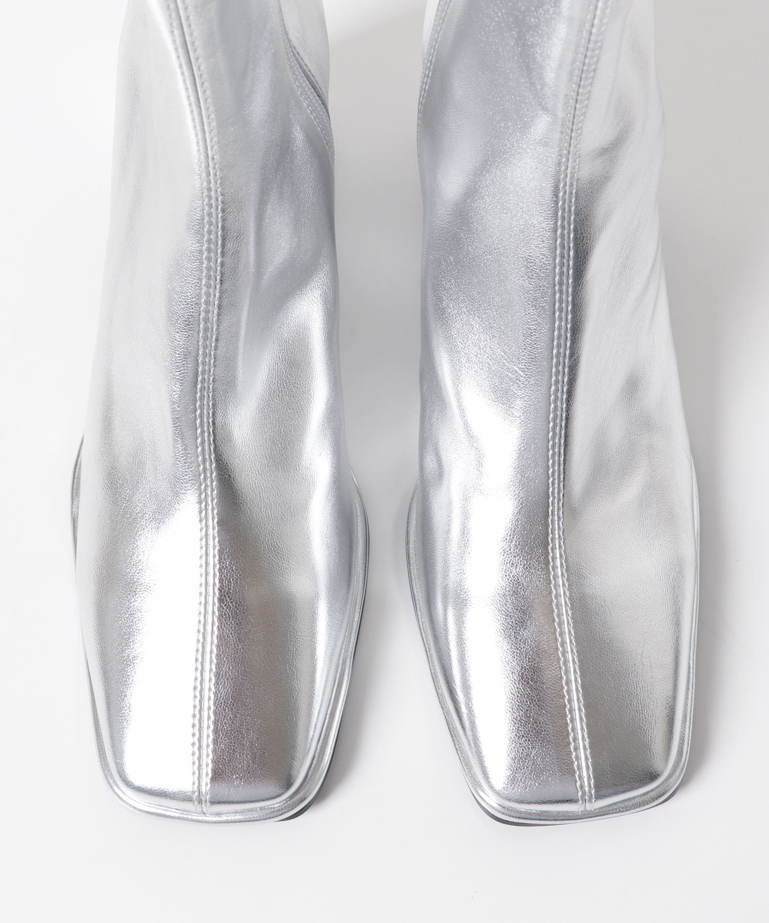 『消臭』スクエアトウセンターシームストレッチブーツ SILVER S