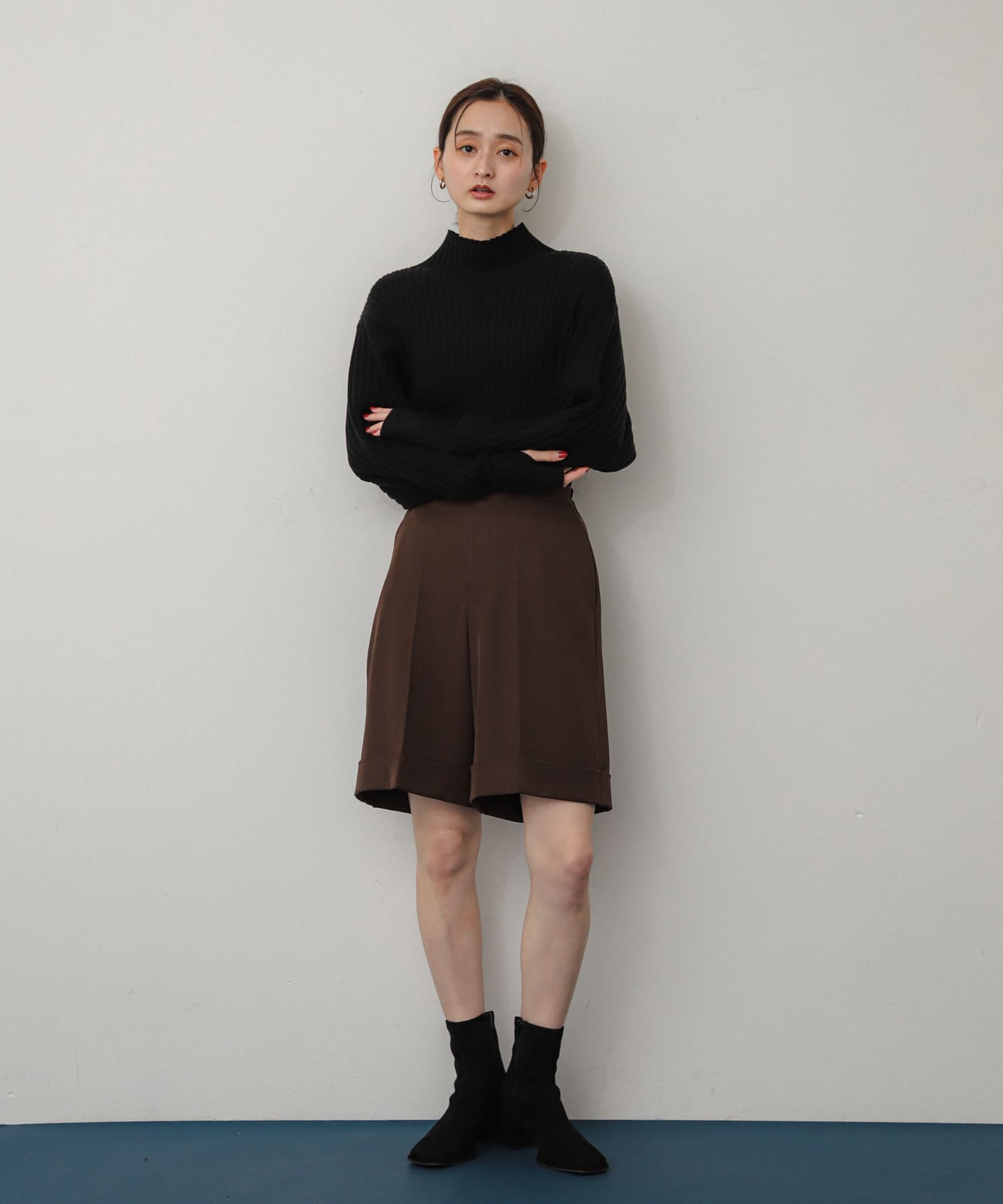 『消臭』スクエアトウセンターシームストレッチブーツ SUEDE S