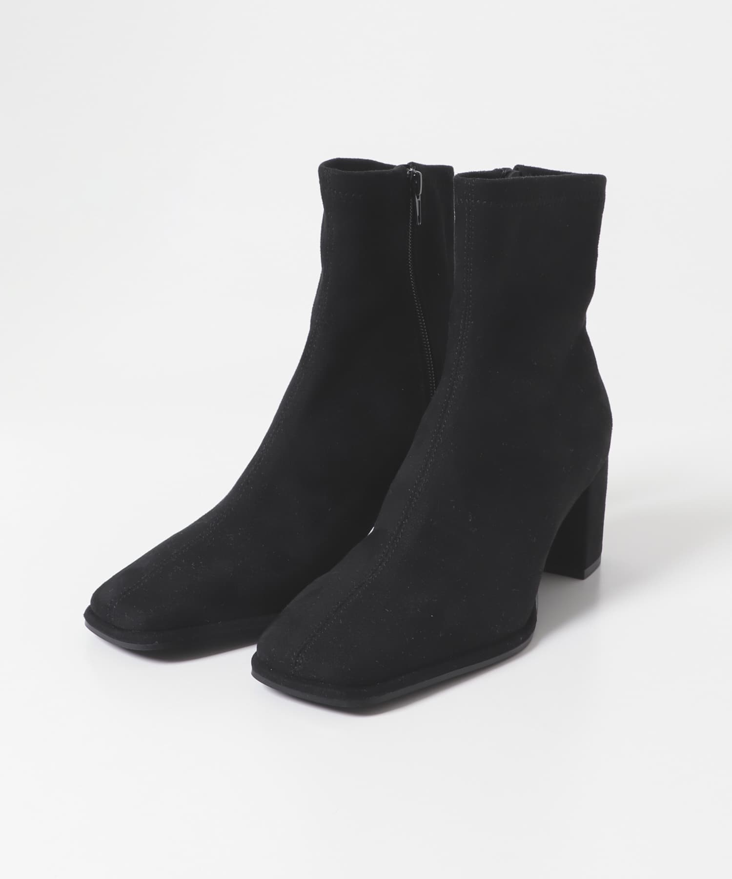 『消臭』スクエアトウセンターシームストレッチブーツ SUEDE S