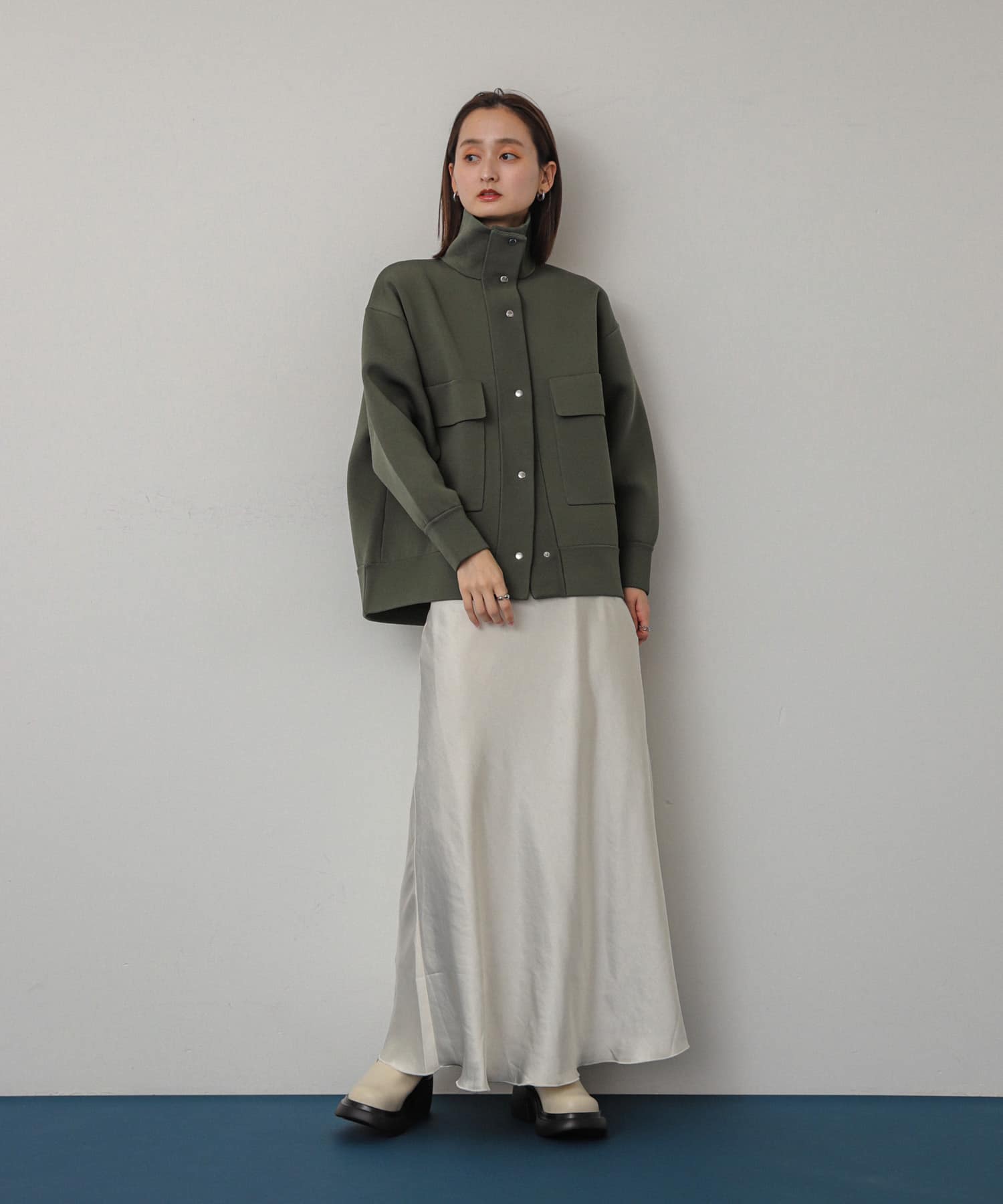 『消臭』サイドゴアボリュームソールブーツ IVORY M