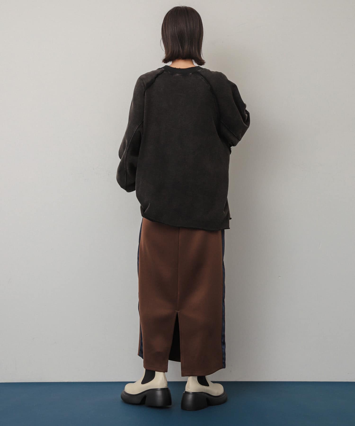 『消臭』サイドゴアボリュームソールブーツ IVORY L