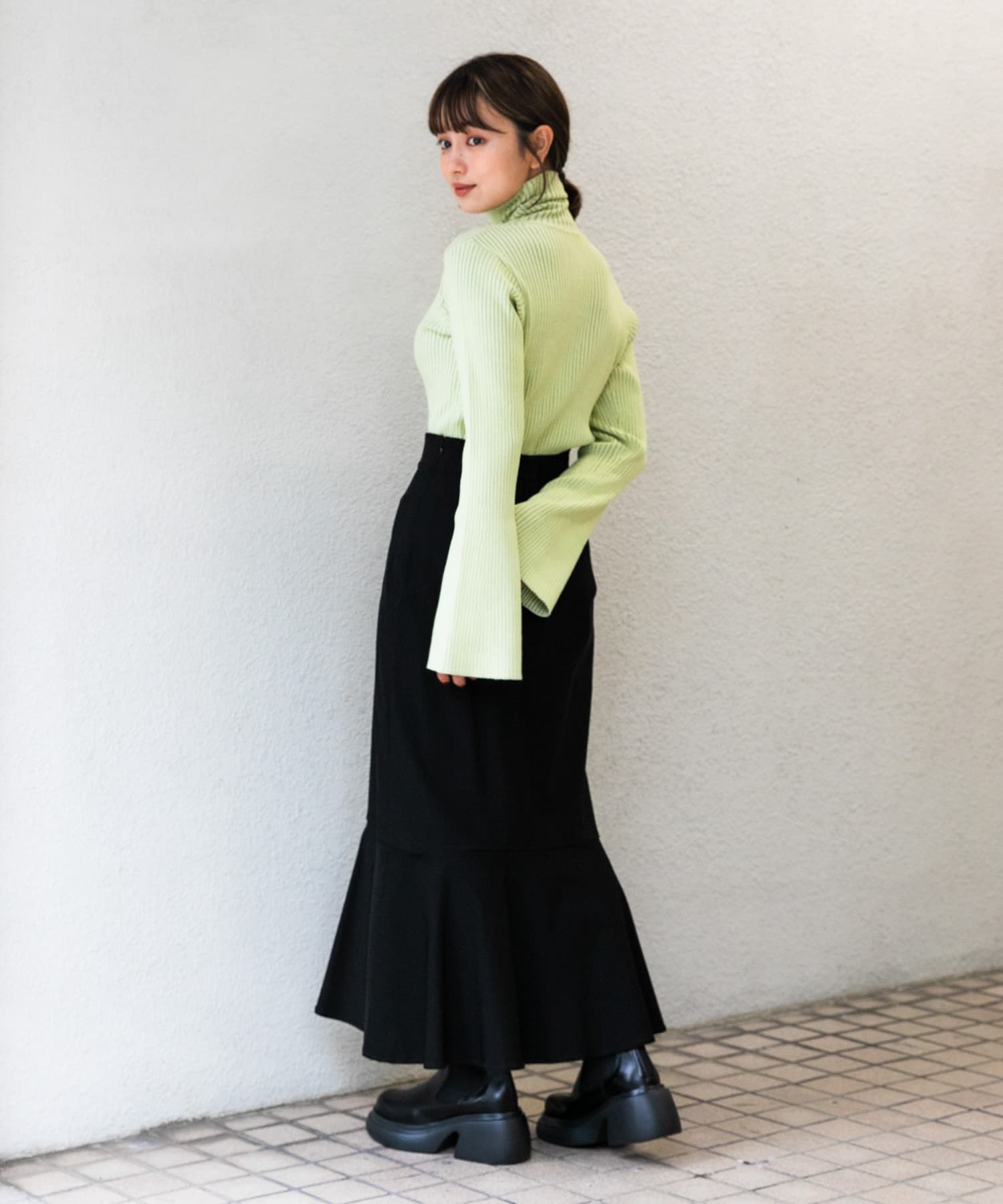 『消臭』サイドゴアボリュームソールブーツ BLACK S