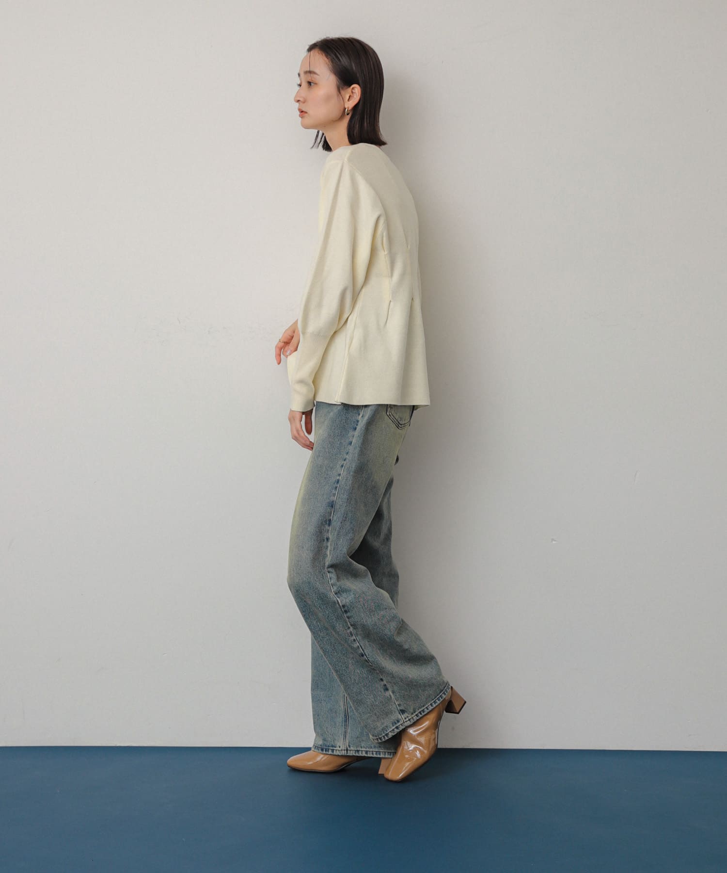 『抗菌』『消臭』スクエアトゥエナメルブーツ CAMEL S