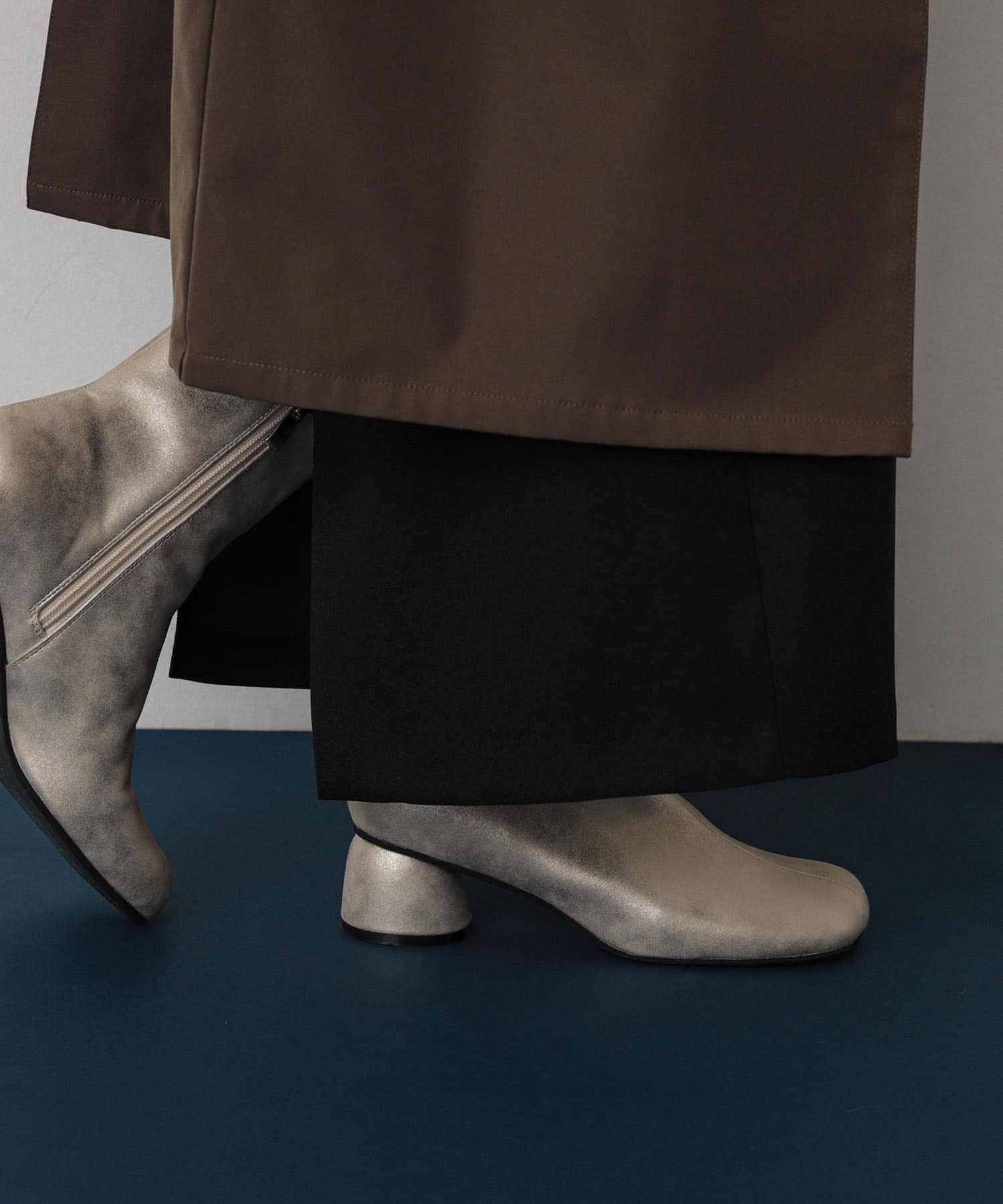 ヴィンテージライクメタリックブーツ GOLD S