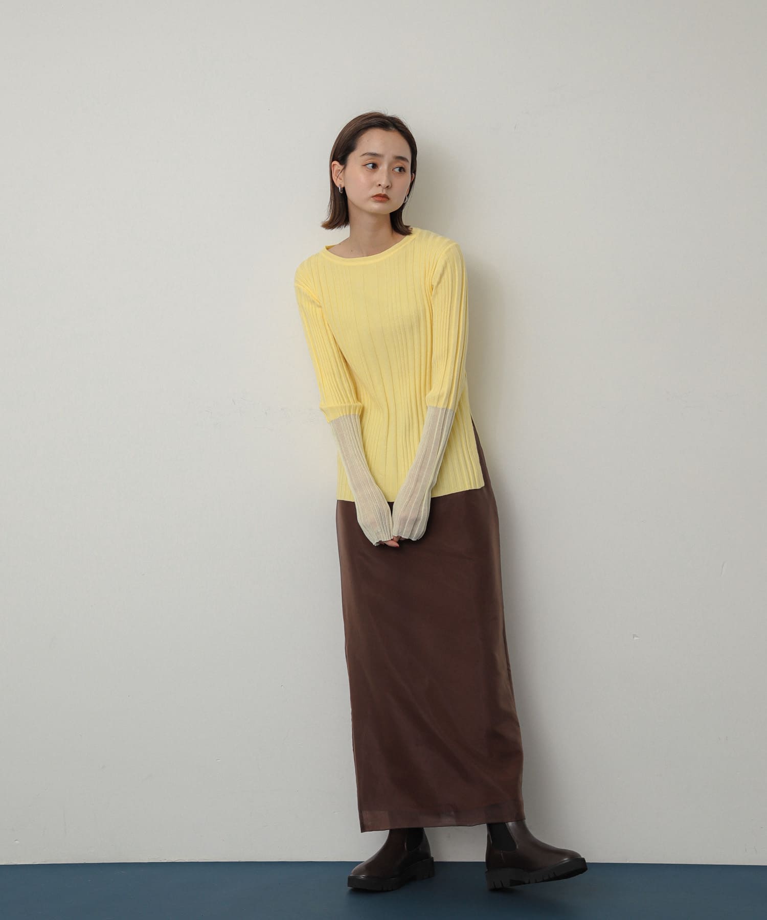 トラックソールサイドゴアブーツ D.BROWN M