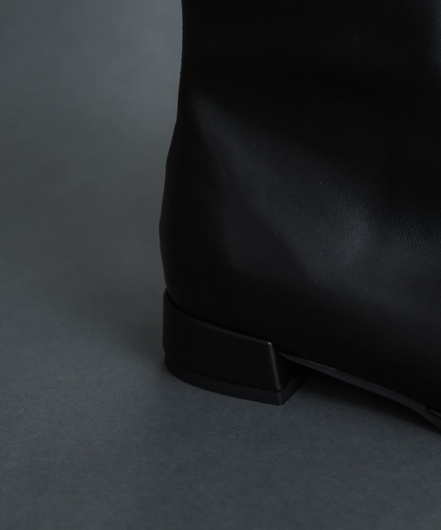 スクエアトゥセンターシームストレッチローブーツ BLACK M