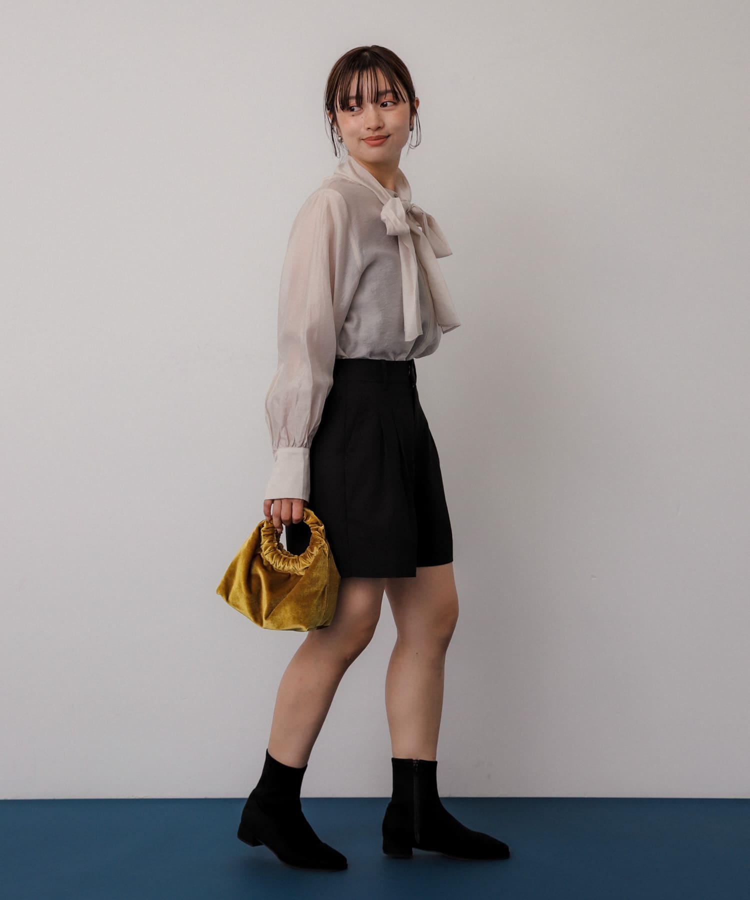 スクエアトゥセンターシームストレッチローブーツ SUEDE S