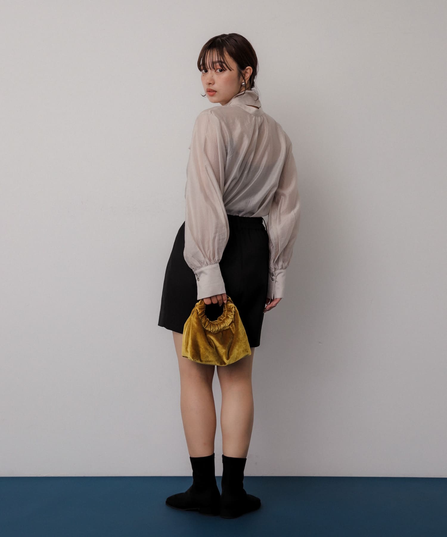 スクエアトゥセンターシームストレッチローブーツ SUEDE S