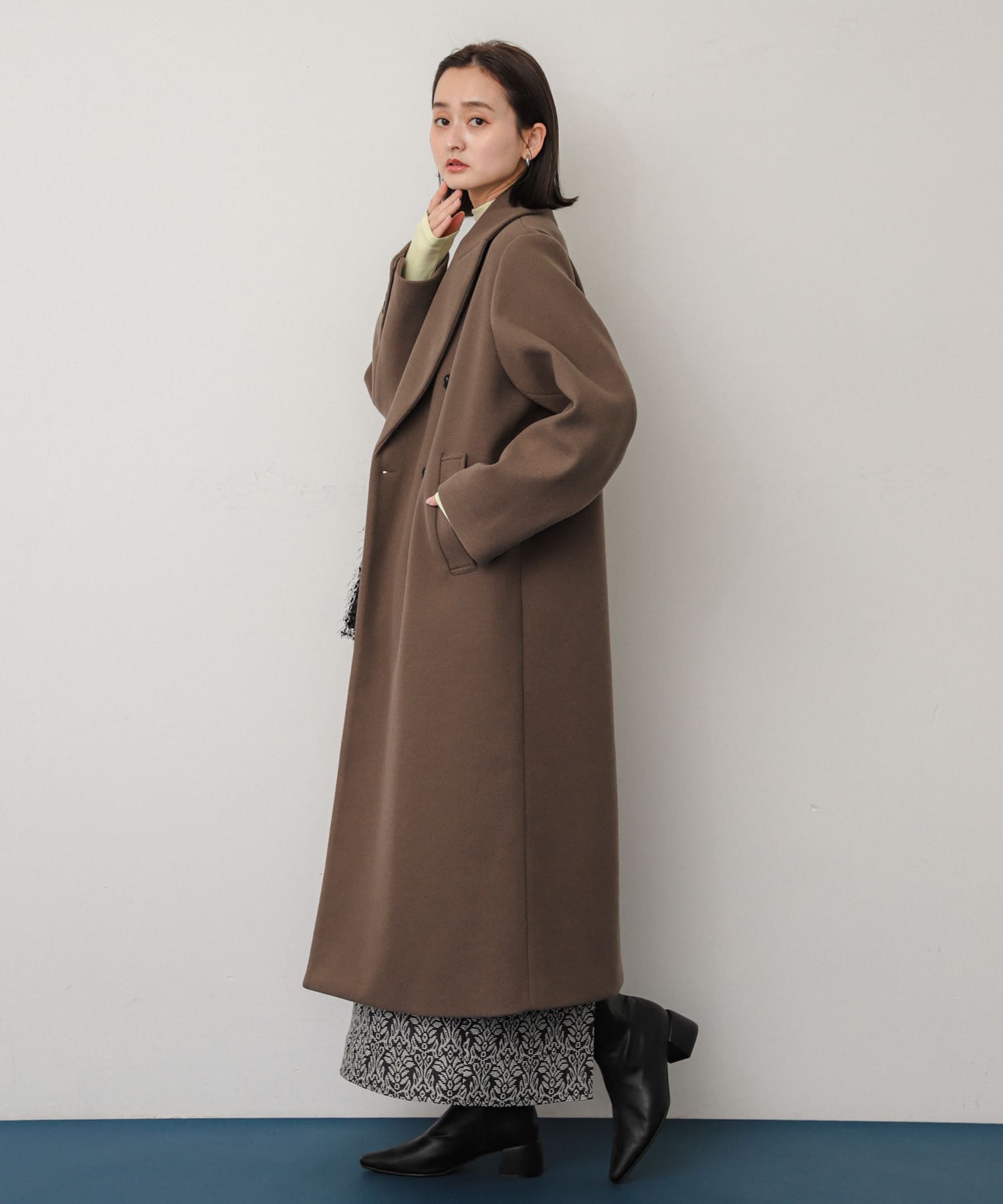 センターシームポインテッドブーツ BLACK M