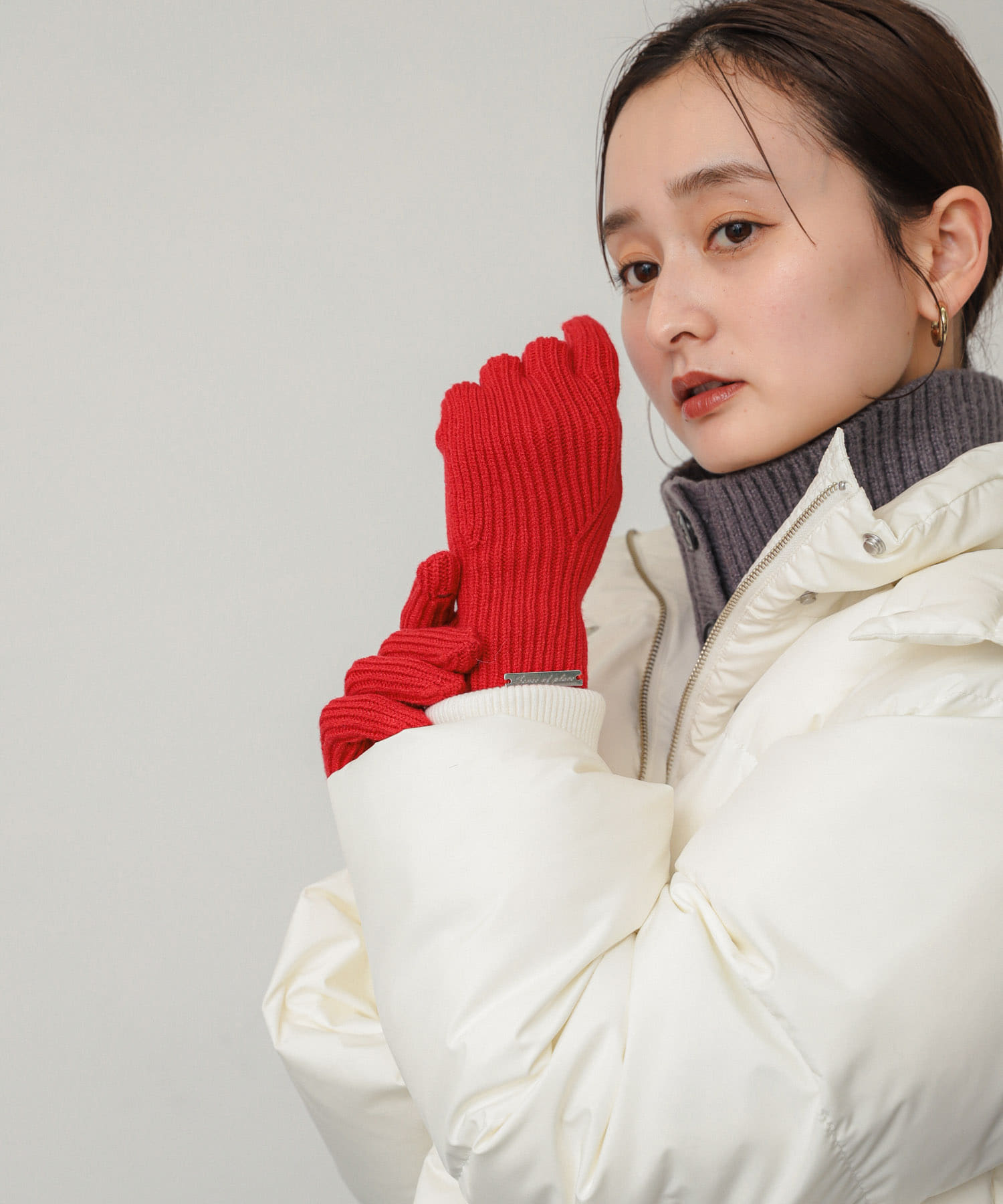 モチモチニットグローブ RED one