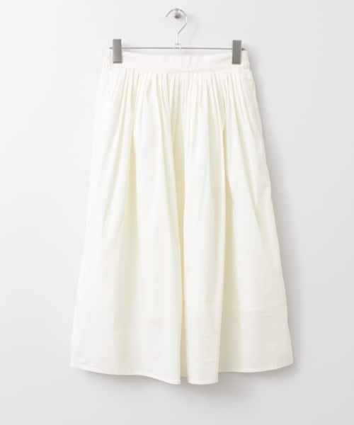 プリーツギャザースカート OFF WHITE FREE