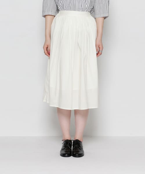 プリーツギャザースカート OFF WHITE FREE