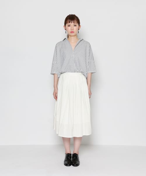 プリーツギャザースカート OFF WHITE FREE