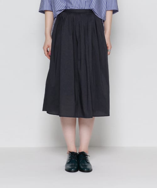 プリーツギャザースカート OFF WHITE FREE